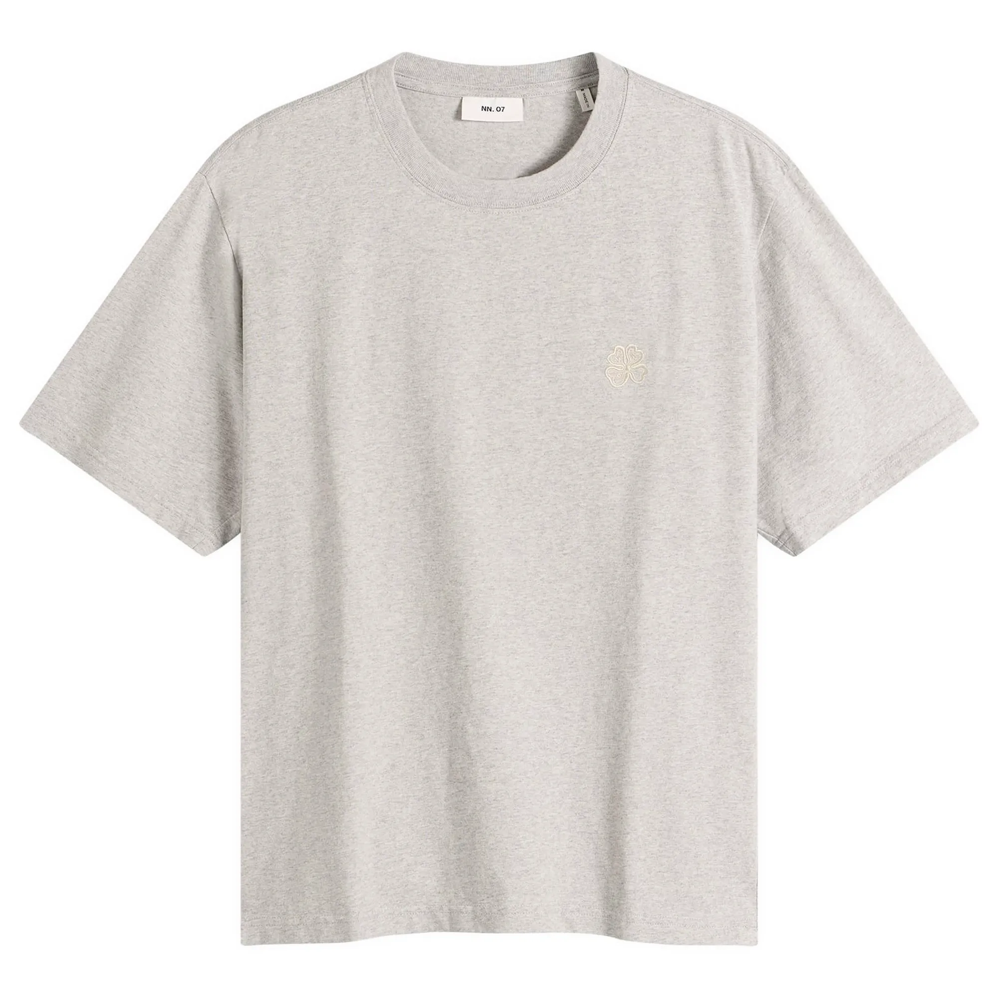 NN07 Men's Jett Embroidered T-Shirt Grey Melange