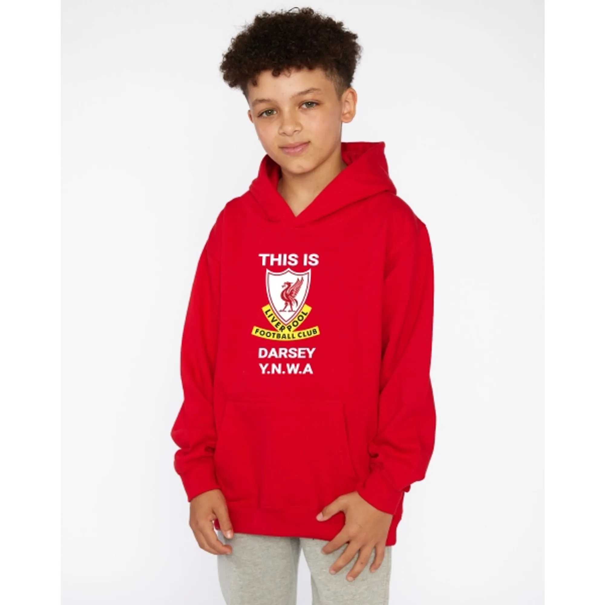 LFC Junior This is Anfield Personalised Red Hoody