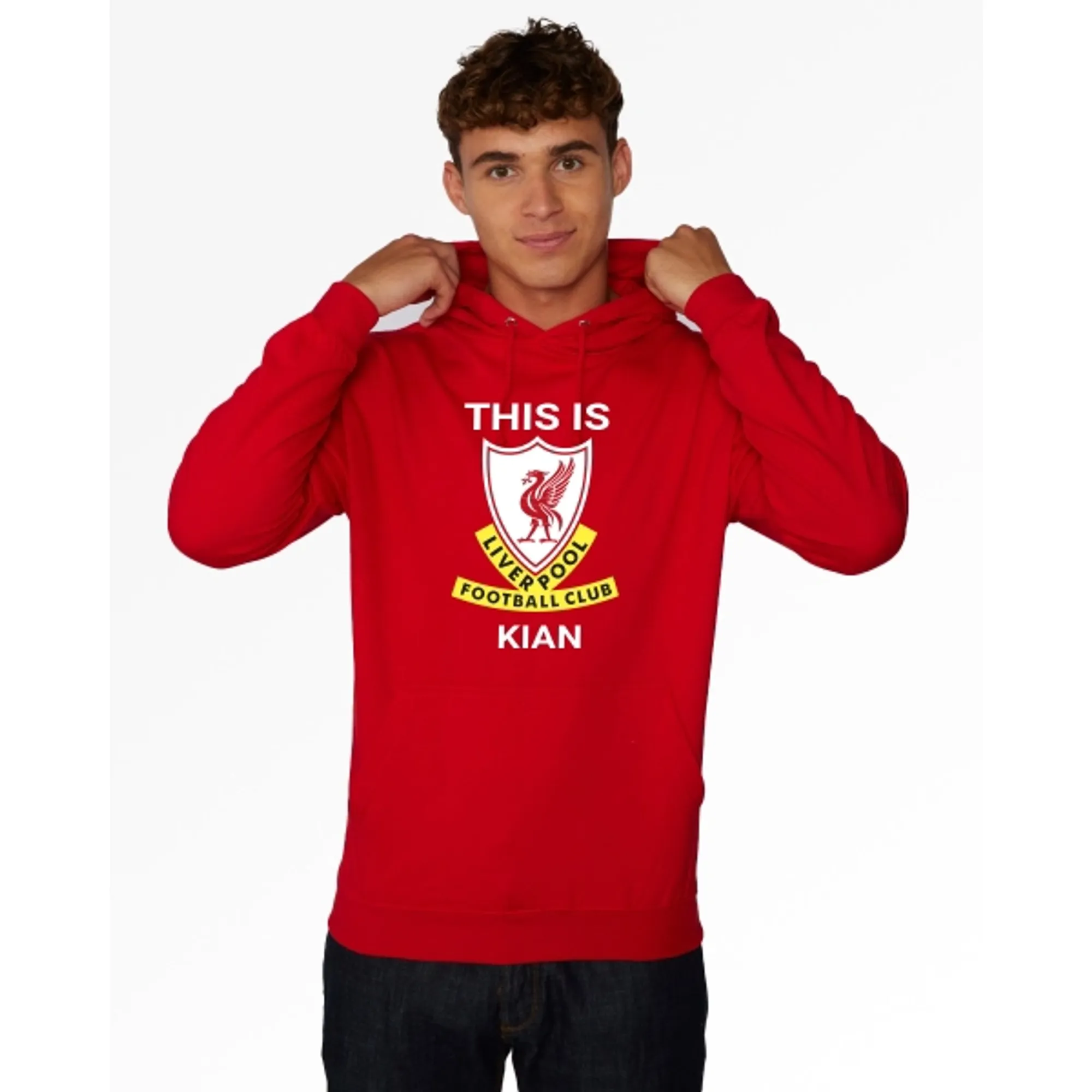 LFC This Is Anfield Personalised Red Hoody