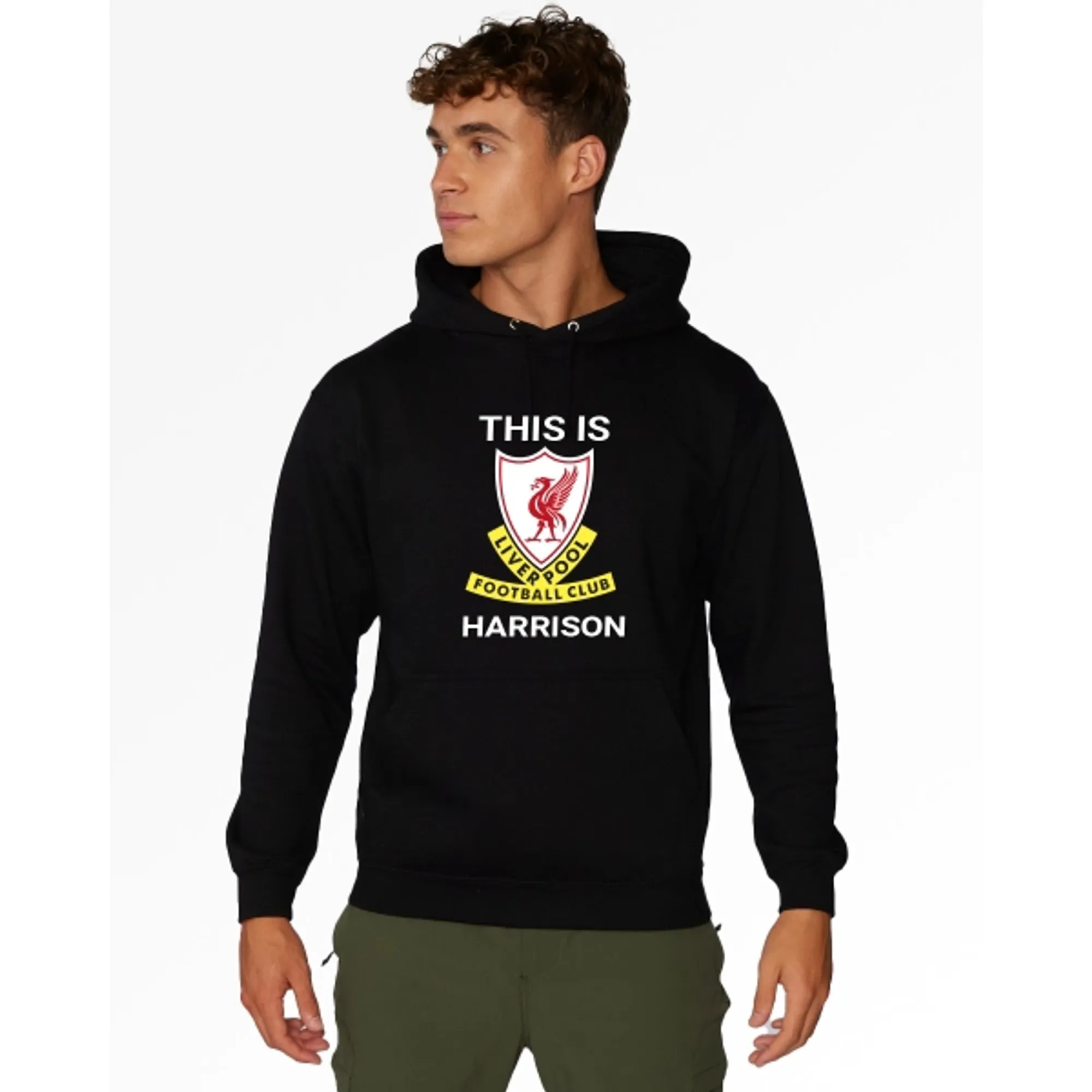 LFC This Is Anfield Personalised Black Hoody