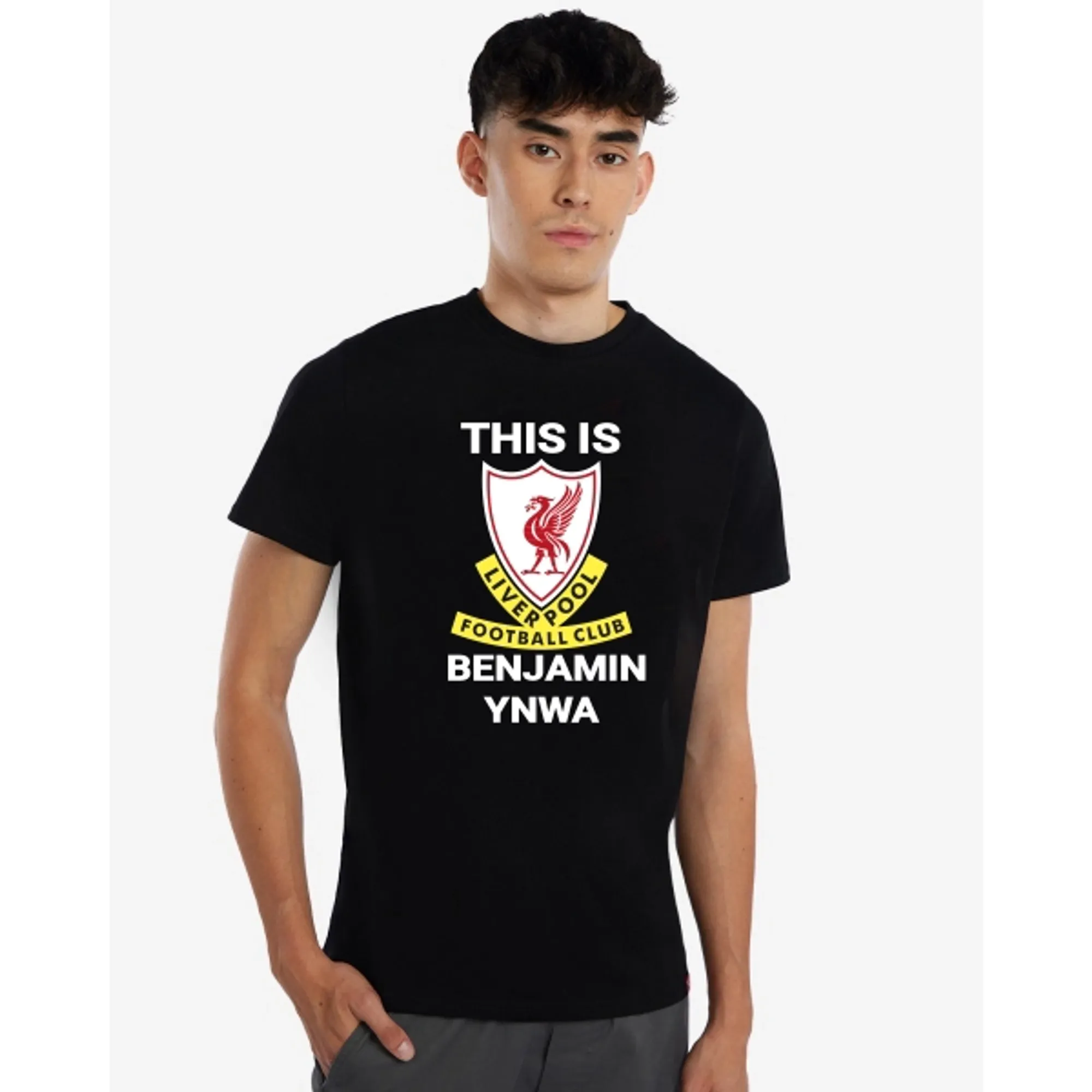 LFC This is Anfield Personalised Black Tee