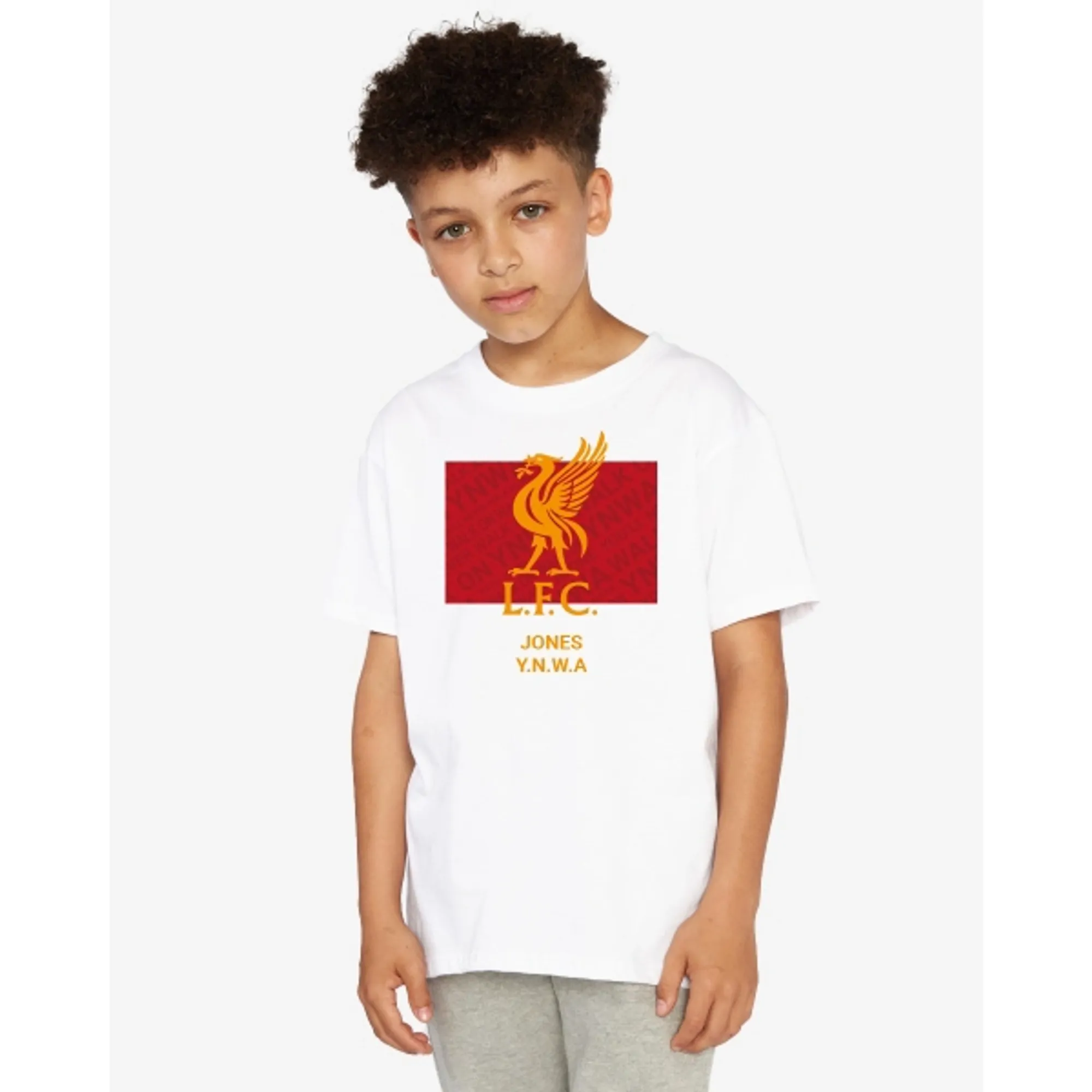 LFC Junior Liverbird Personalised White Tee