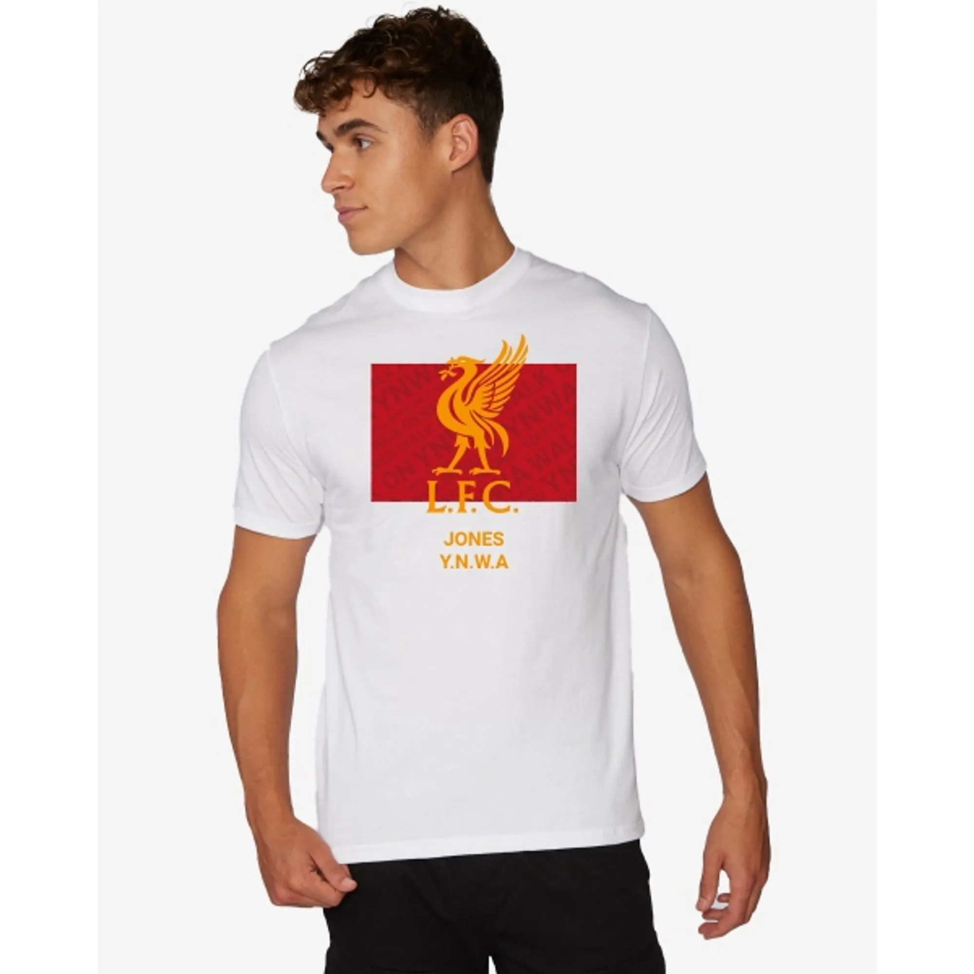 LFC Liverbird Personalised White Tee