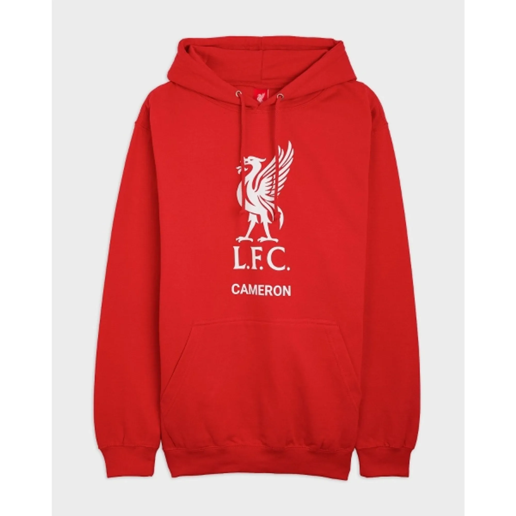 LFC White Liverbird Personalised Red Hoody