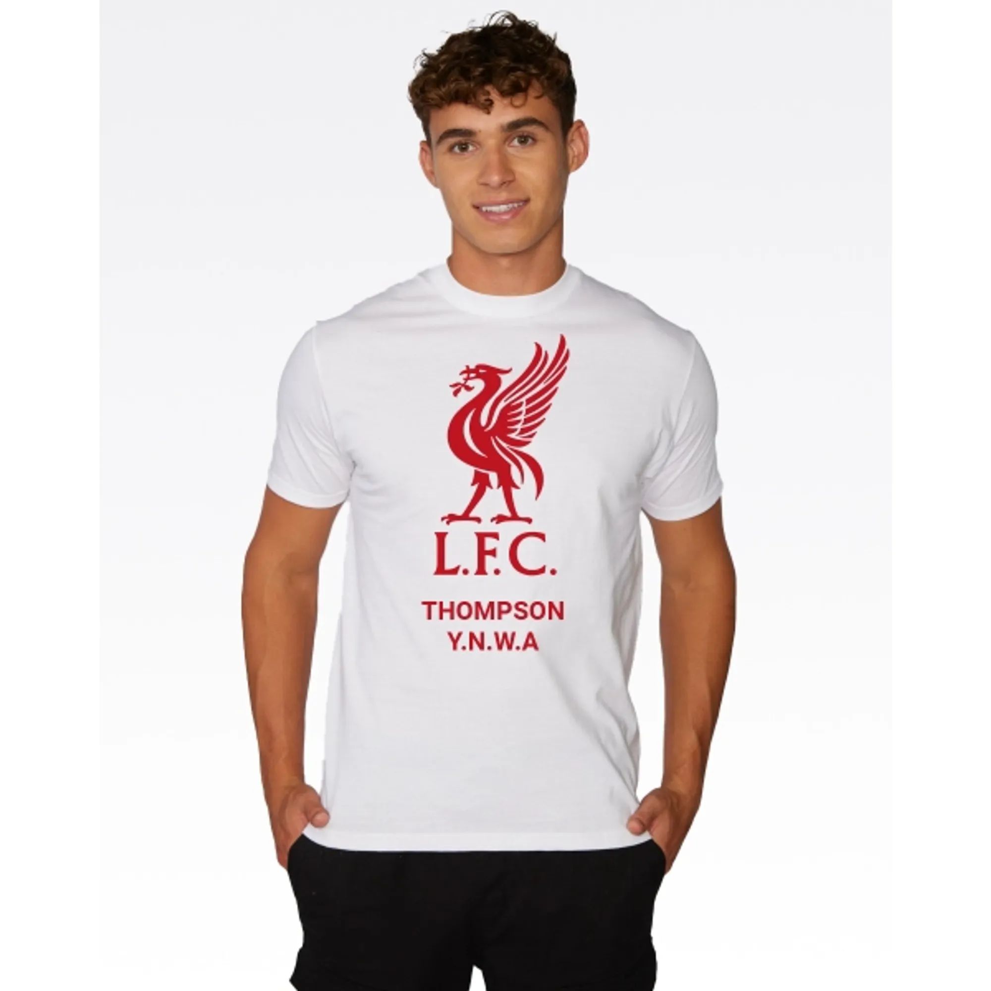 LFC Red Liverbird Personalised White Tee
