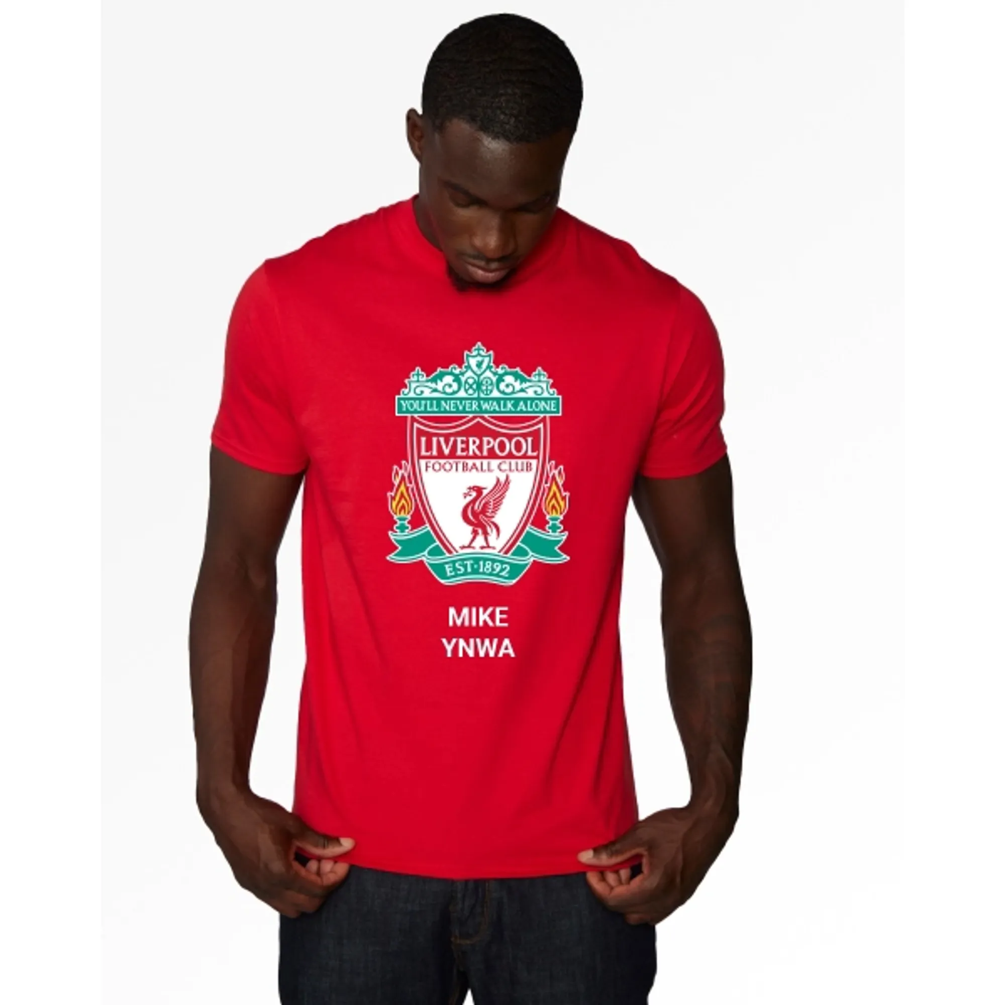 LFC Crest Personalised Red Tee