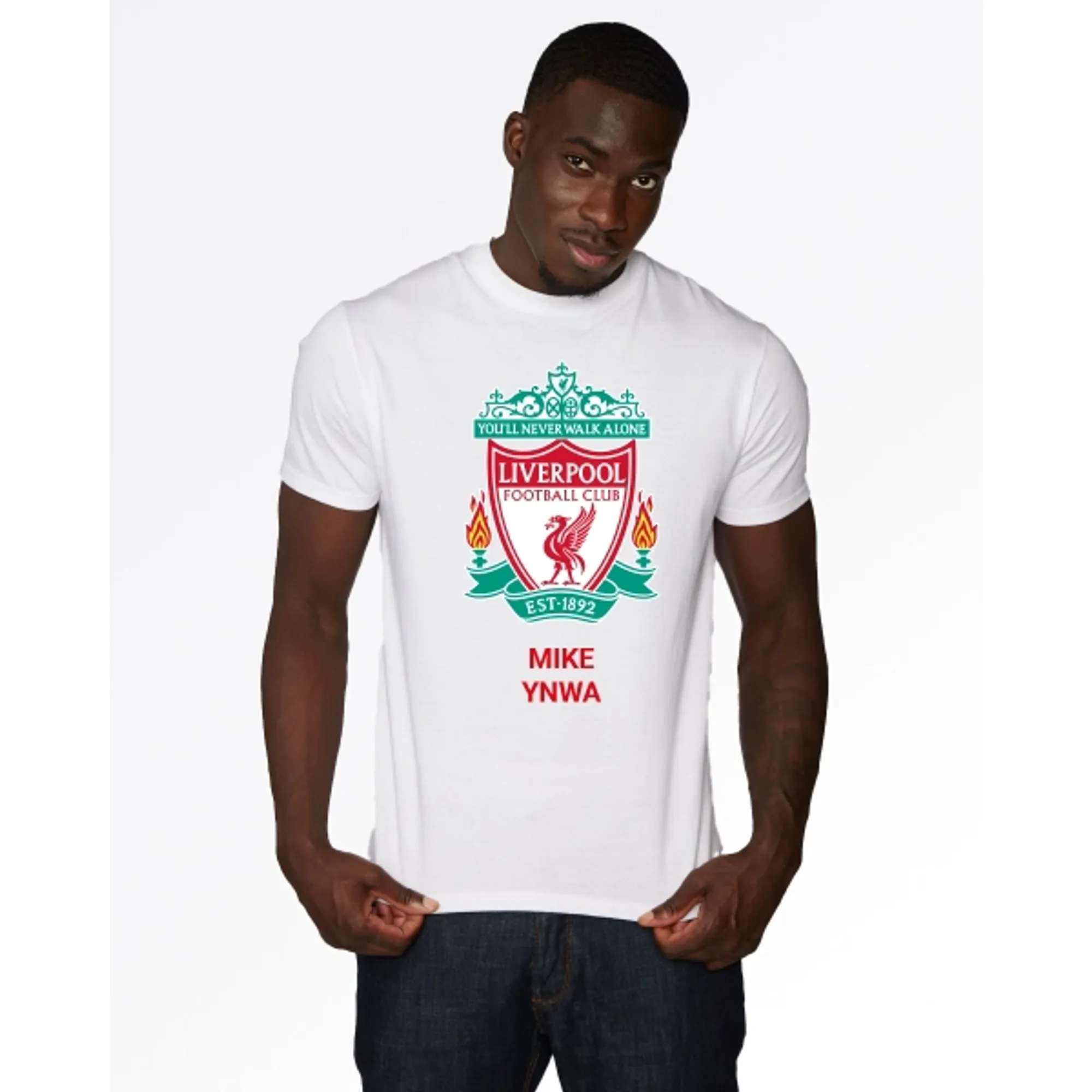 LFC Crest Personalised White Tee