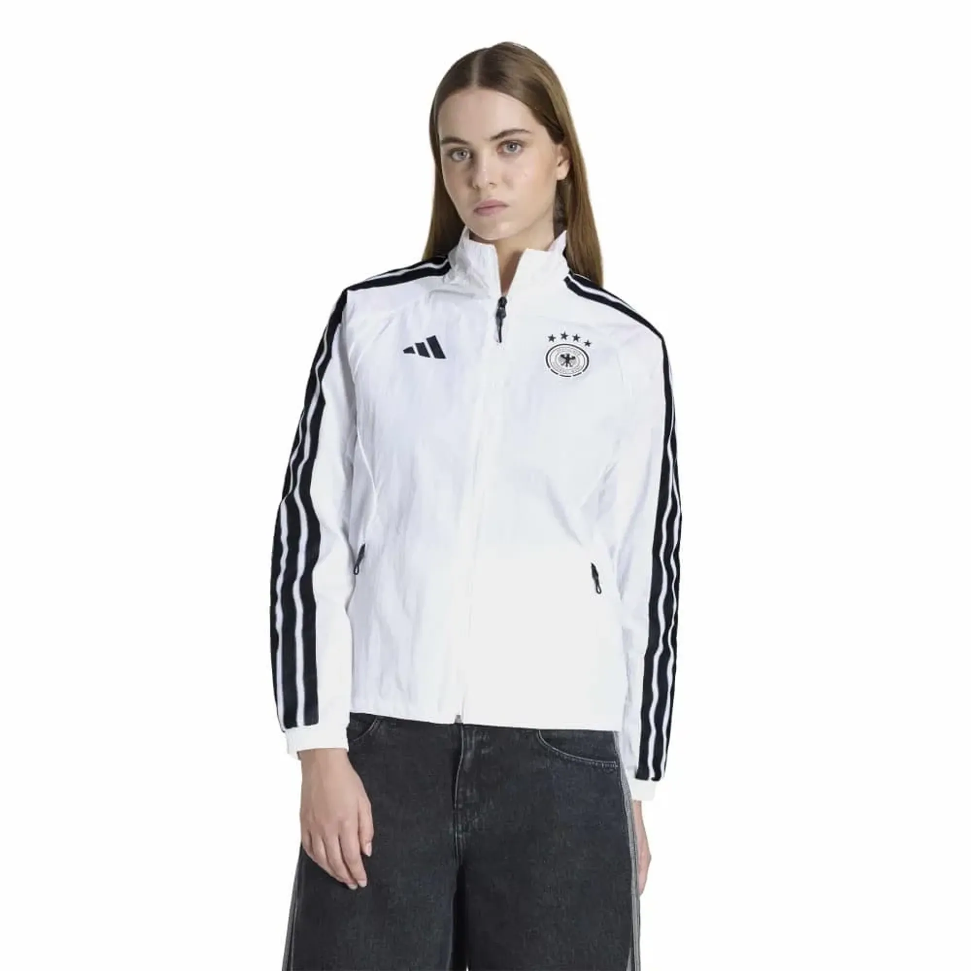 DFB adidas Home Anthem Jacket - White - Womens
