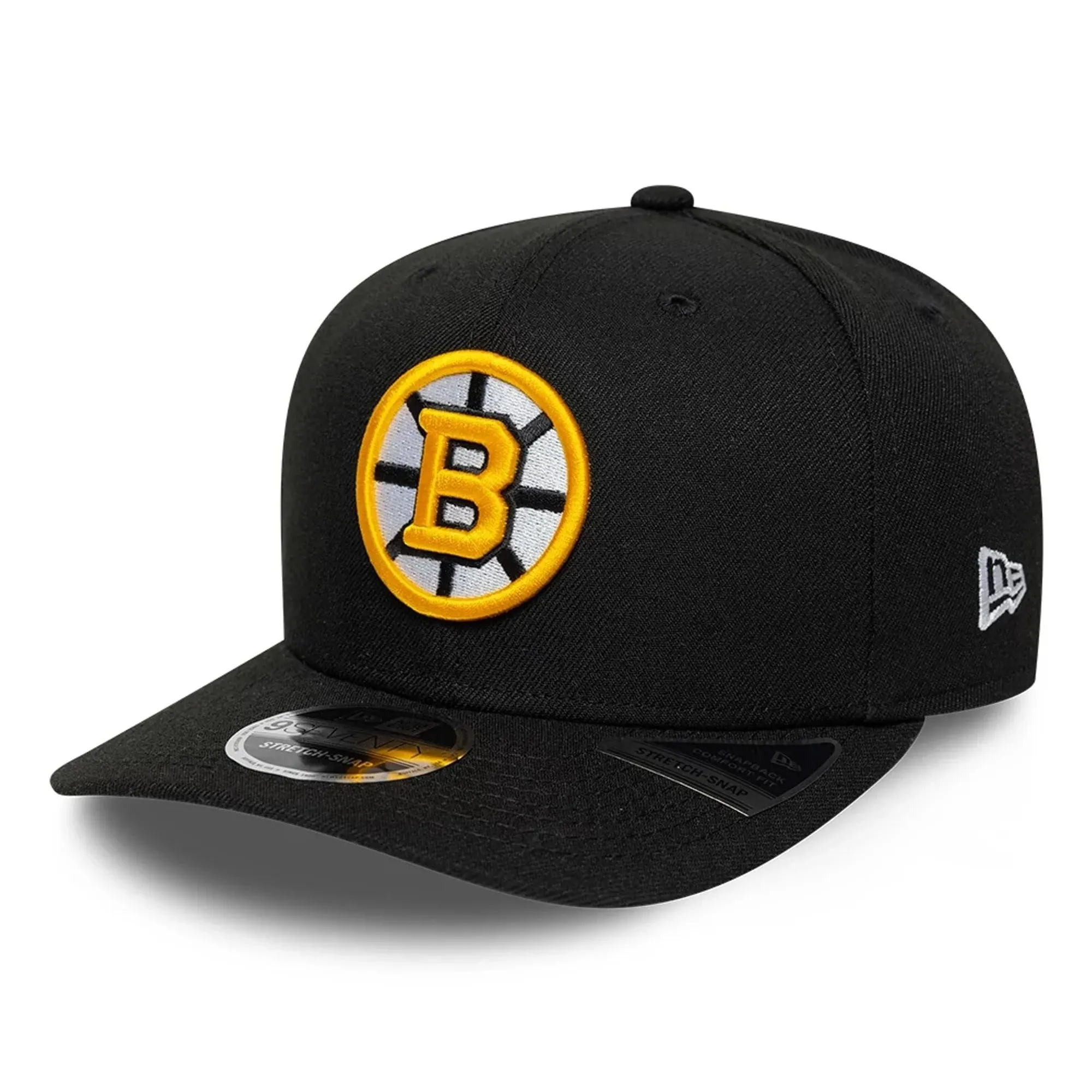 Boston Bruins NHL Team Black 9SEVENTY Stretch Snap Adjustable Cap New Era Cap adult unisex
