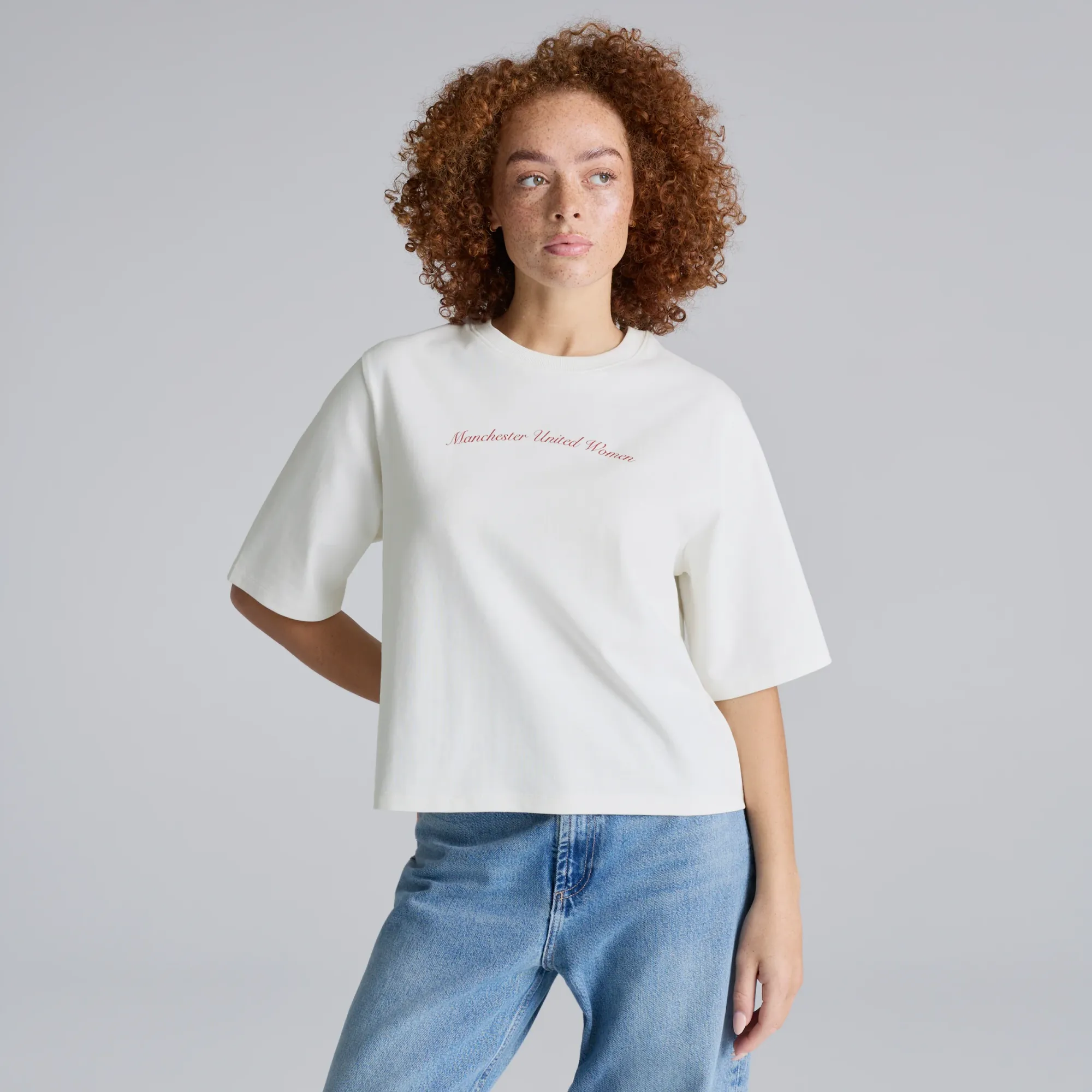 Manchester United Print Womens T-Shirt White