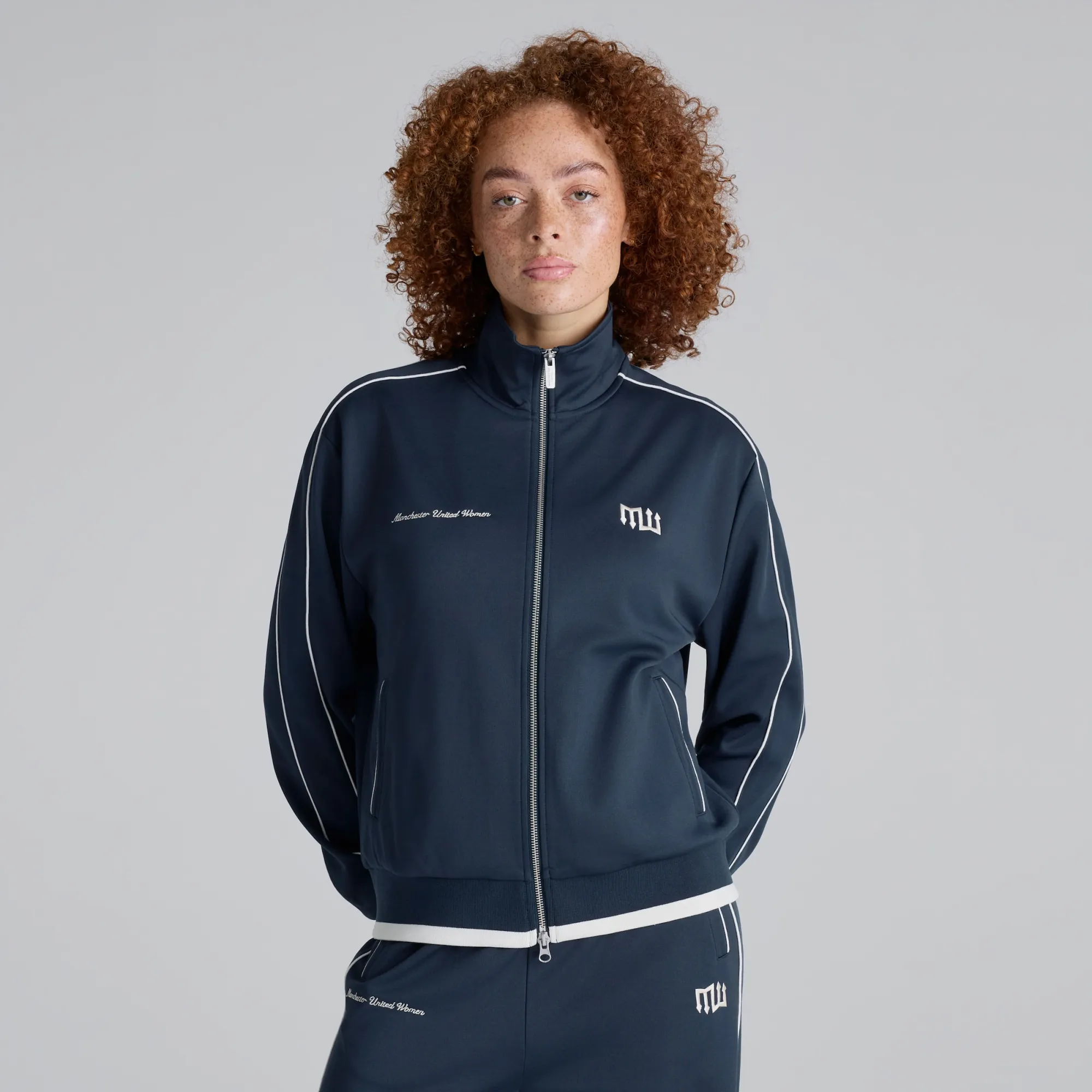 Manchester United Women Womens Track Jacket Navy