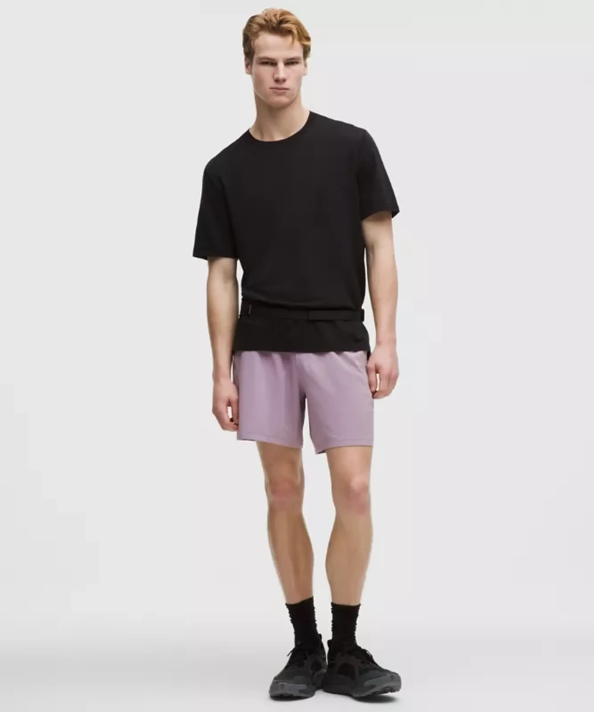 lululemon – Men's Pace Breaker Linerless Shorts – 7" – Color Purple/Pastel – Size Large
