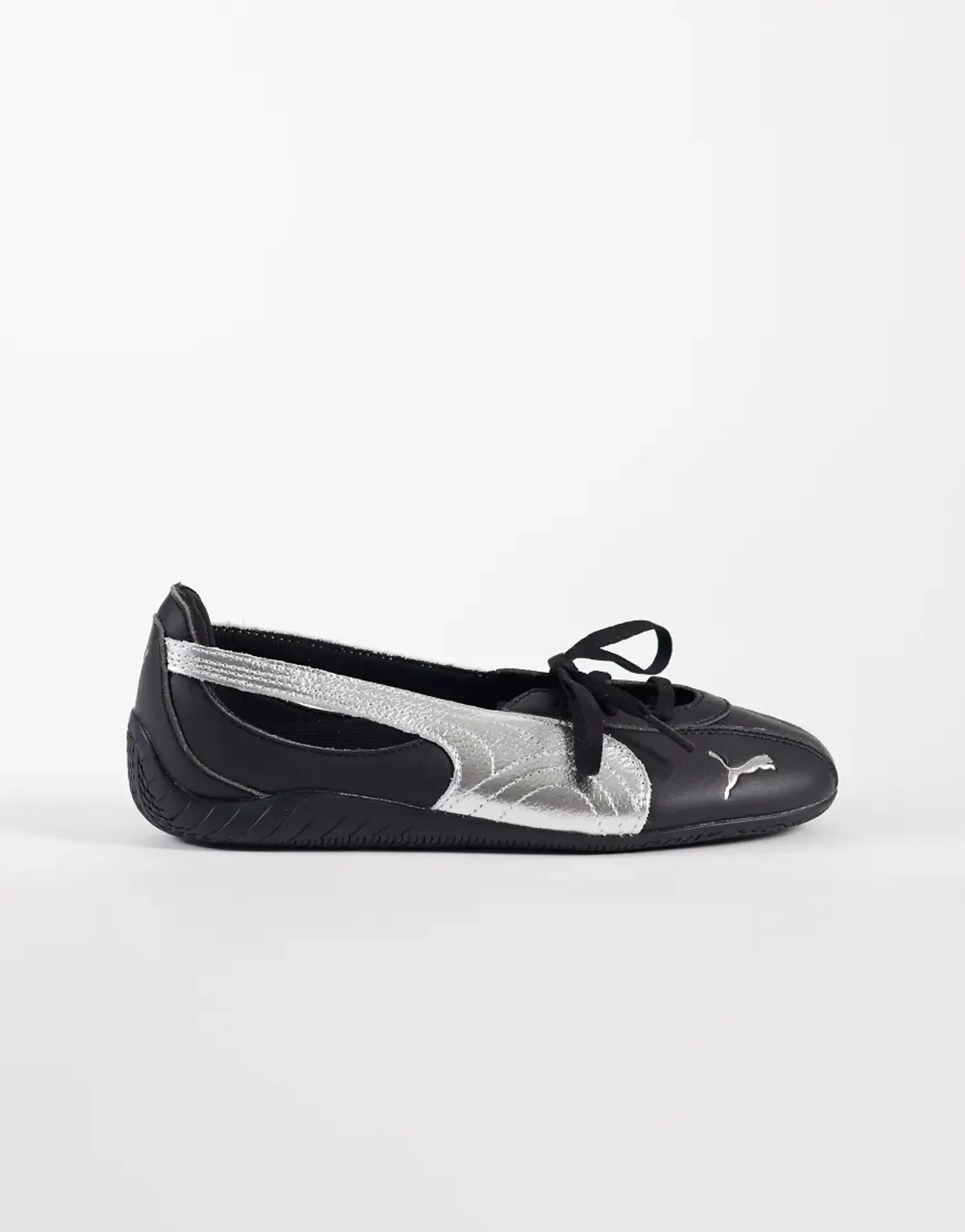 Puma Speedcat Ballet Nova Flats In Metallic Black