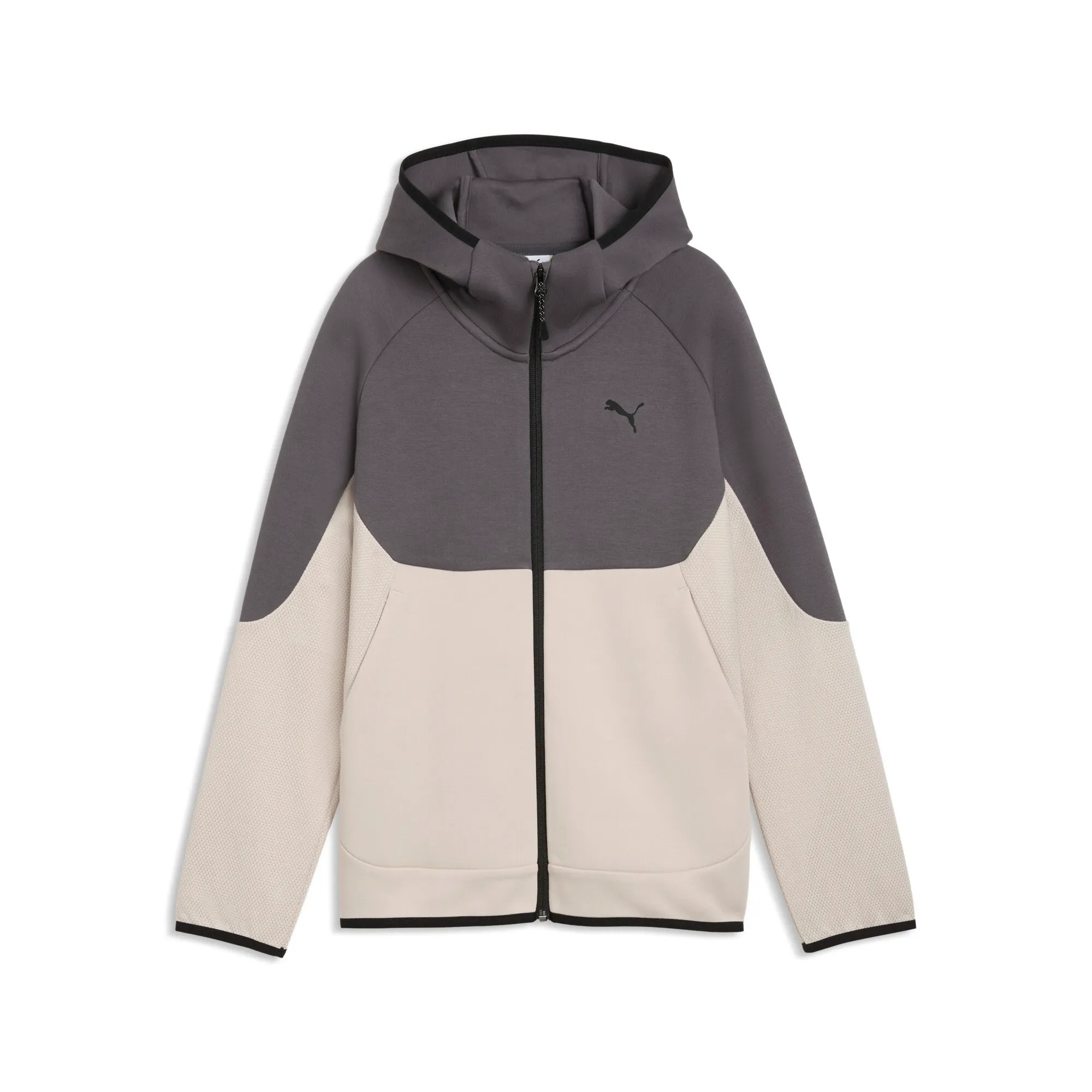PUMATECH Elevated Full-Zip Hoodie Youth in Beige | Size 7-8 Youth