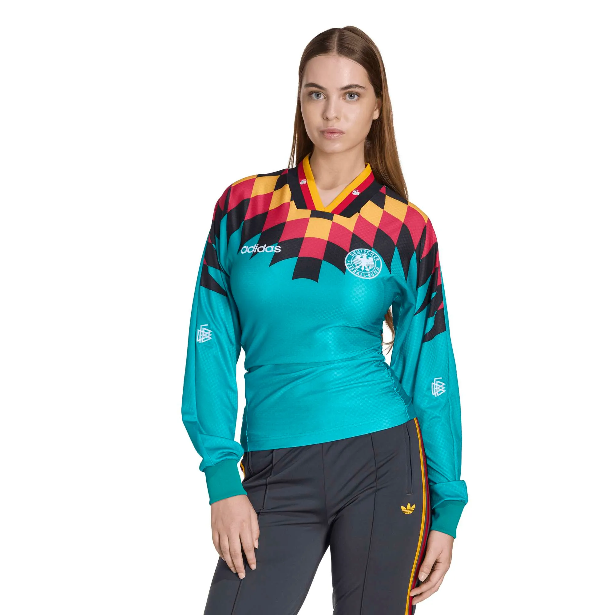 Germany National Team adidas 1994 Away Reconstructed Jersey - Womens - Green
