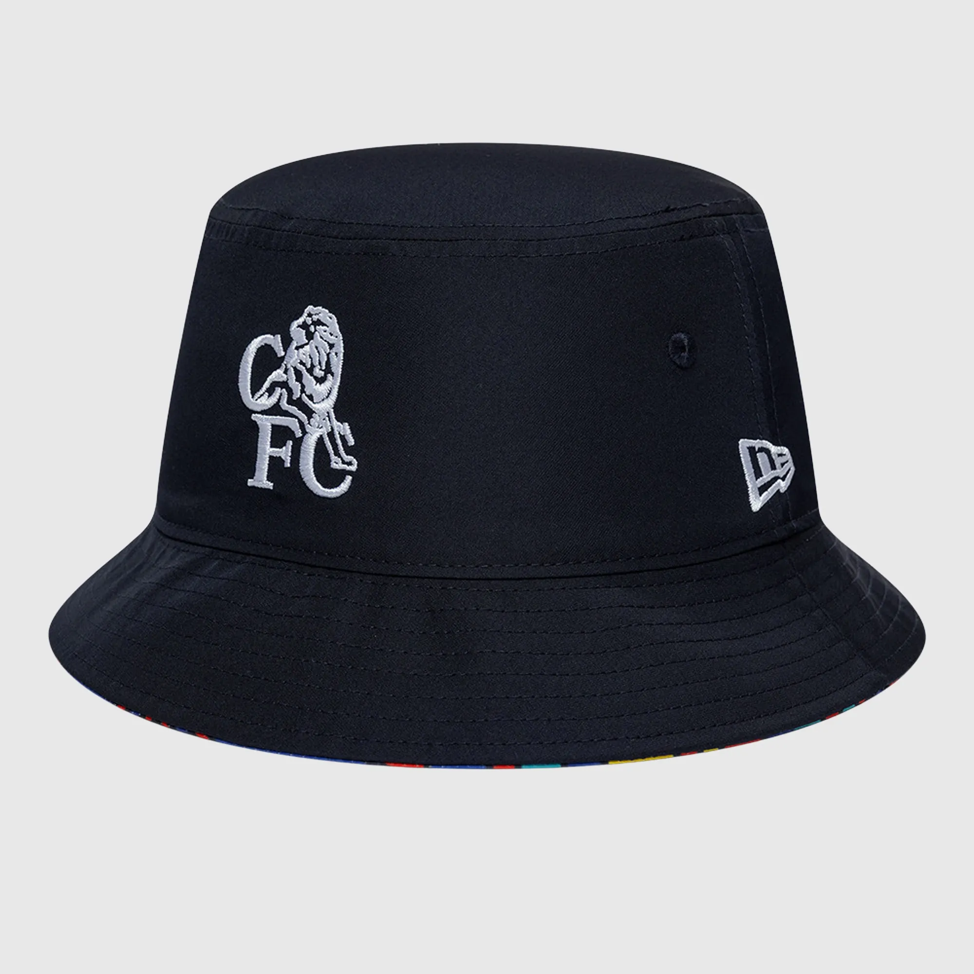 Chelsea New Era Retro GK AOP Reversible Bucket Hat - Navy