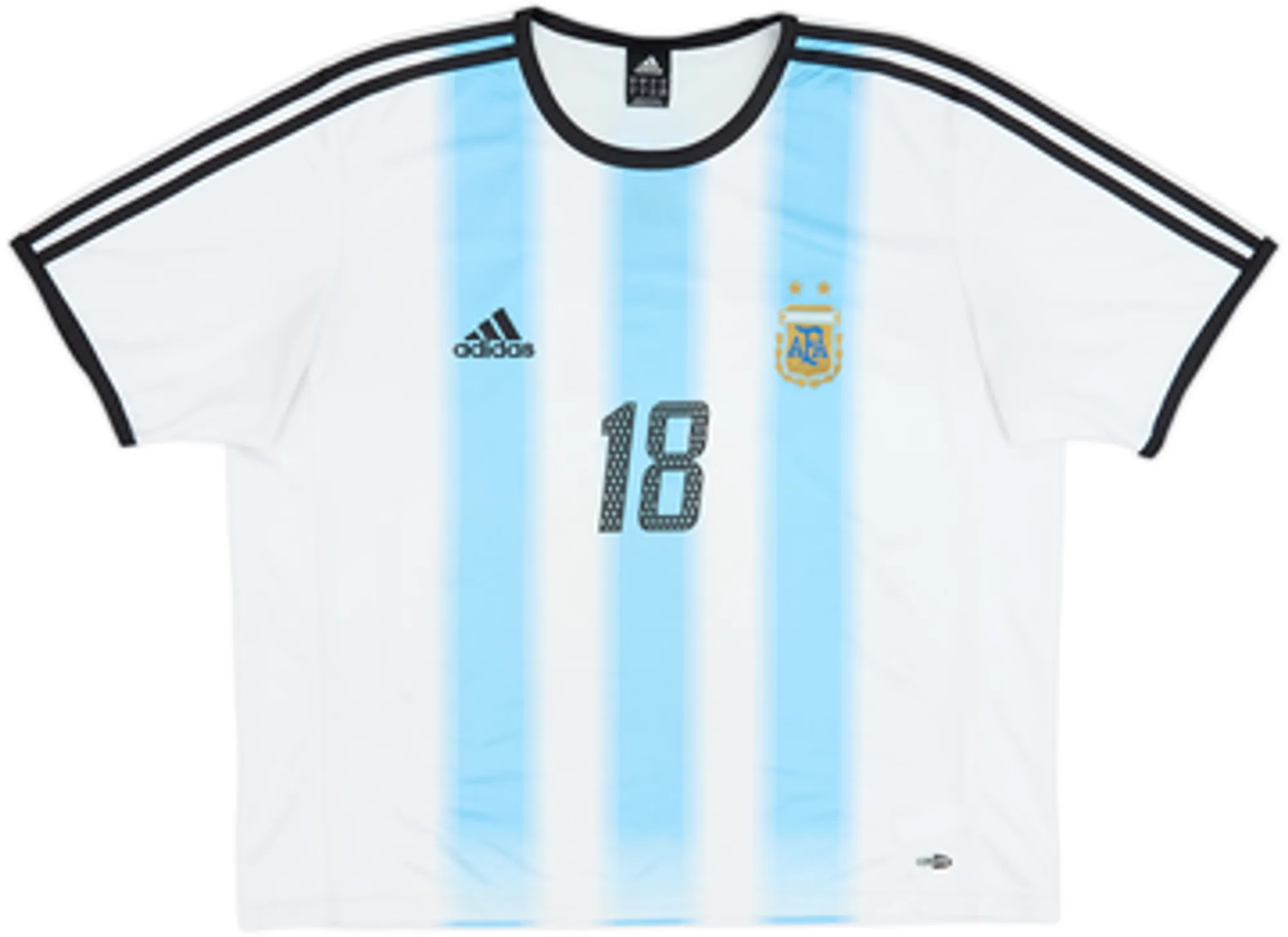 2004-05 Argentina Basic Home Shirt Messi #18 - 7/10 - (XL)
