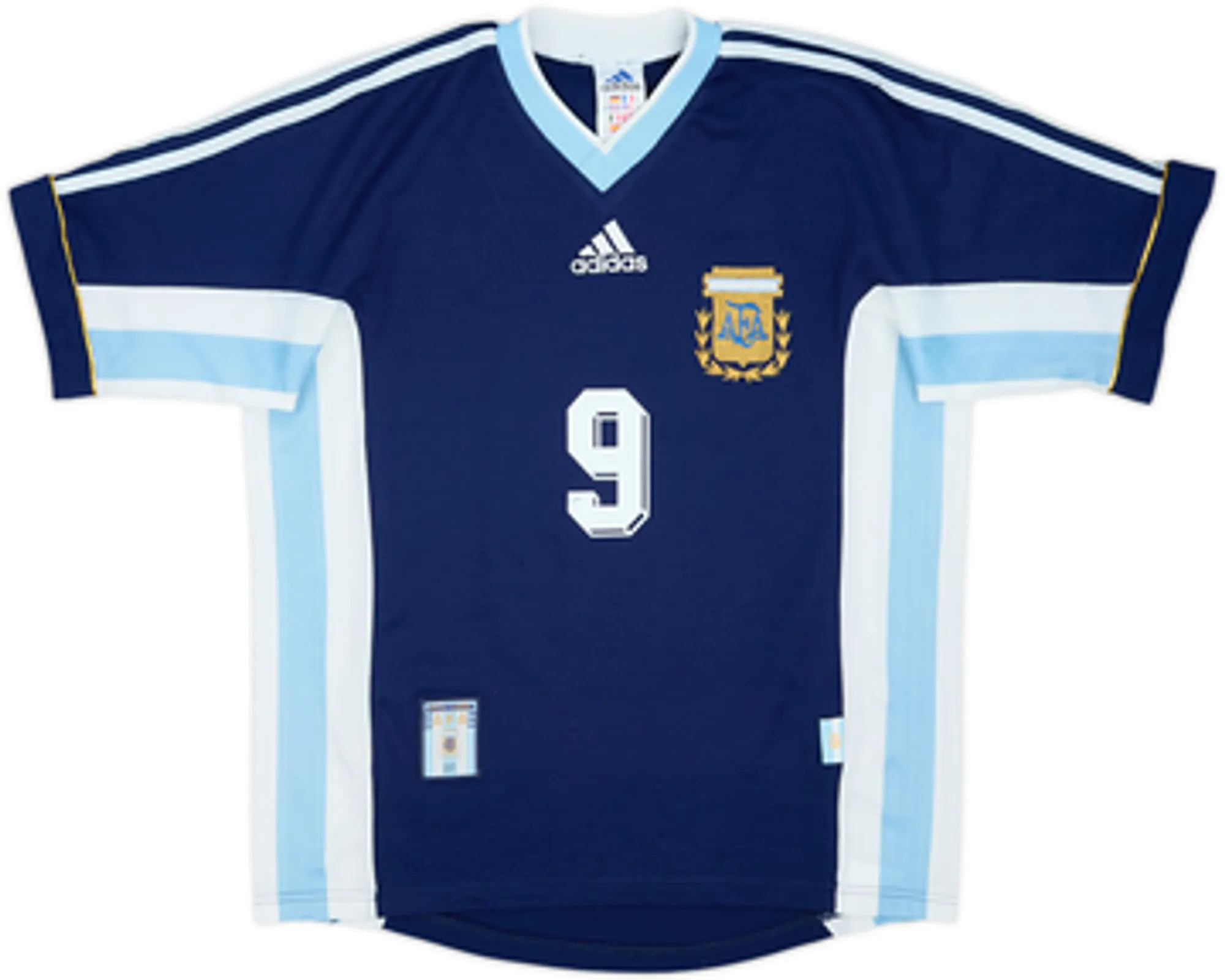 1998-99 Argentina Away Shirt Batistuta #9 - 8/10 - (XL.Boys)