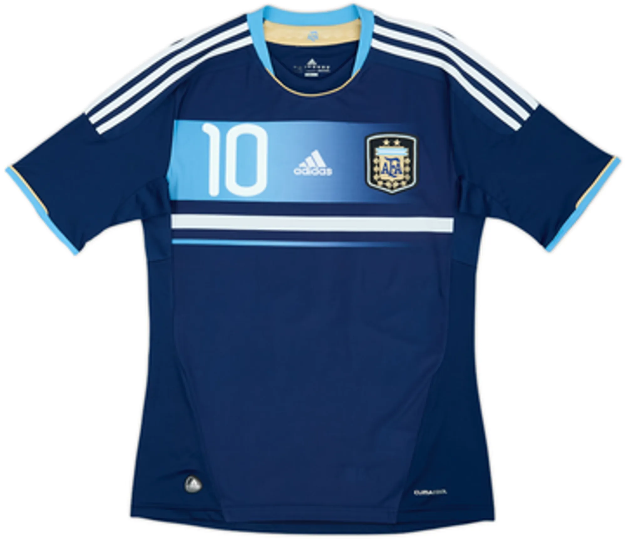 2011-13 Argentina Away Shirt Messi #10 - 9/10 - (S)