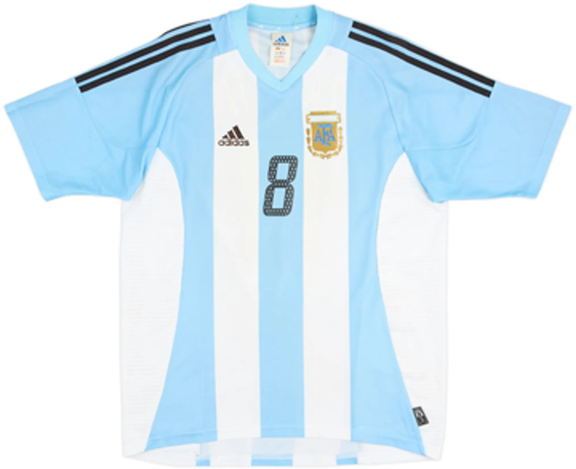 2002-04 Argentina Home Shirt Zanetti #8 - 7/10 - (L)