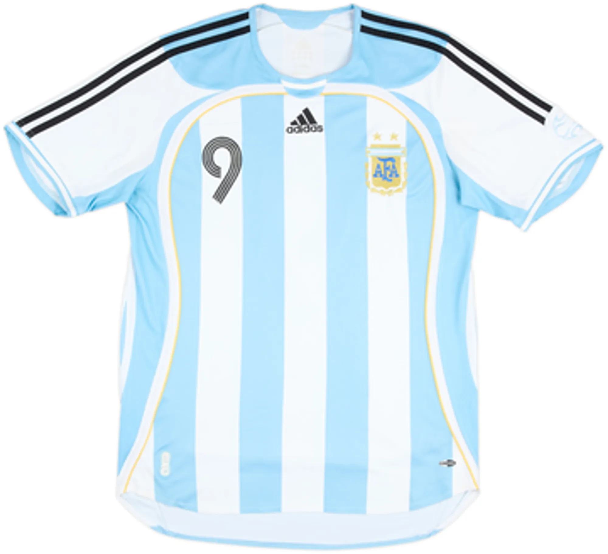 2005-07 Argentina Home Shirt Crespo #9 - 6/10 - (M)