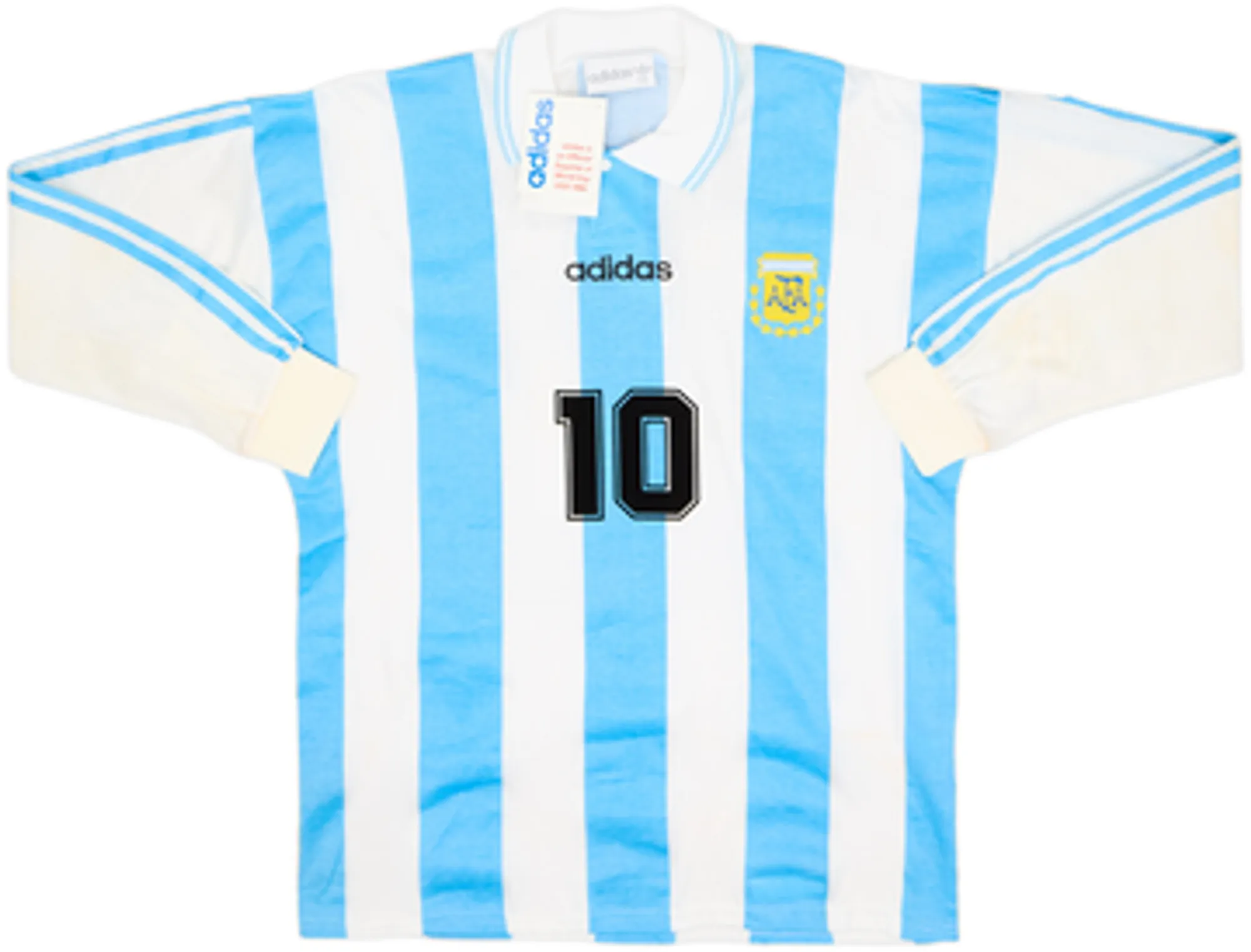 1994 Argentina Home L/S Shirt Maradona #10 (M)