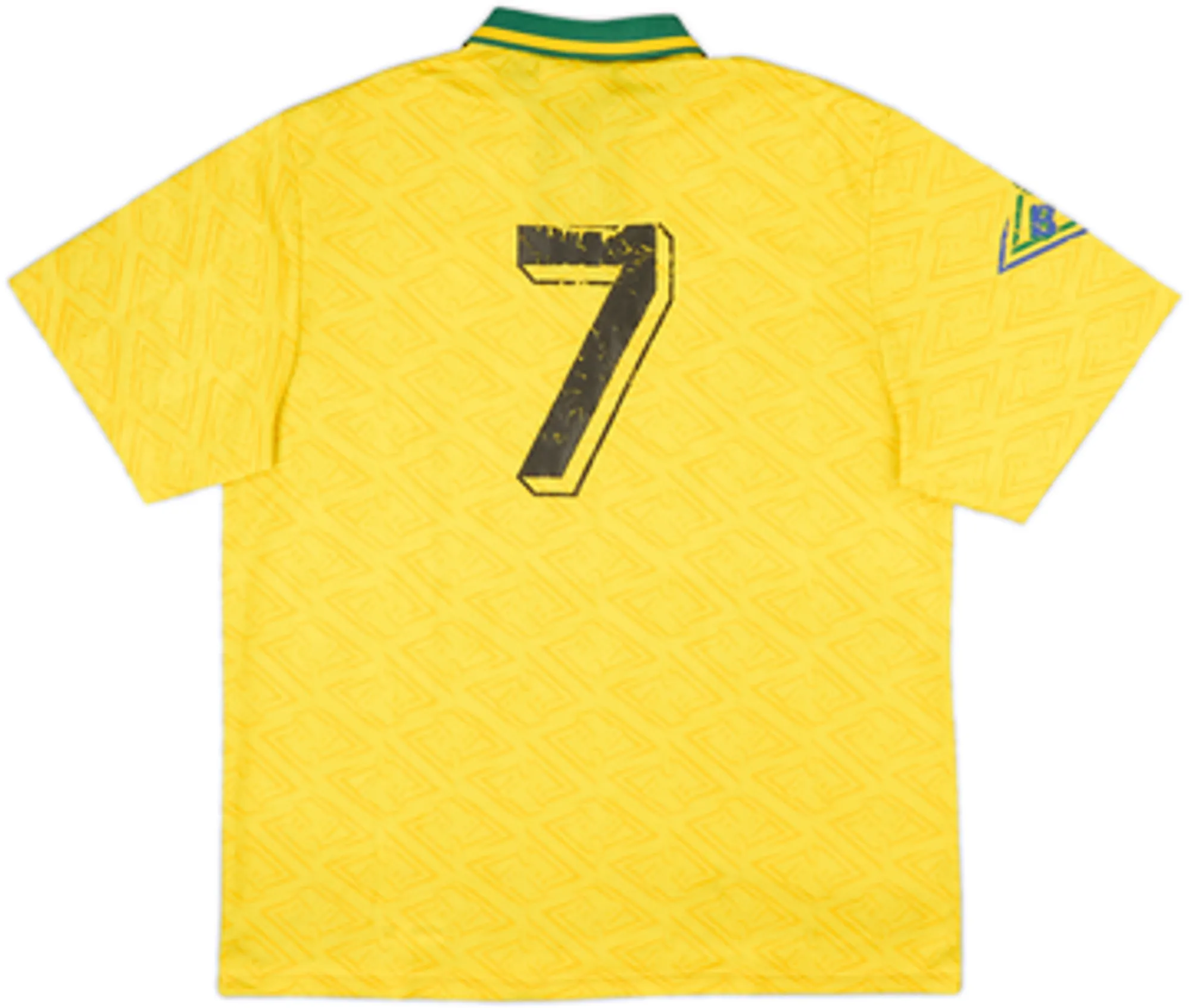 1991-93 Brazil Home Shirt #7 - 5/10 - (XL)