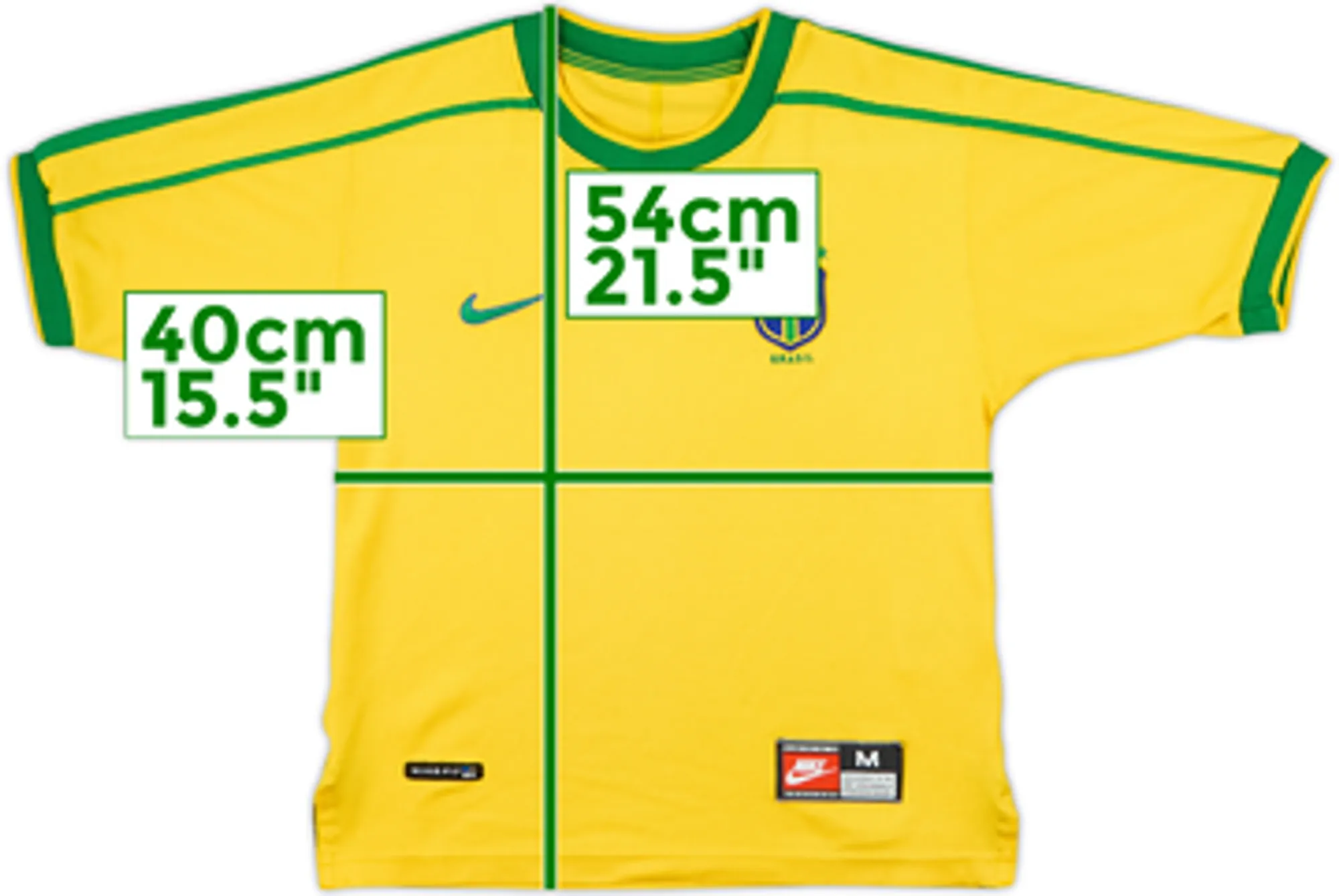 1998-00 Brazil Home Shirt - 8/10 - (L.Boys)