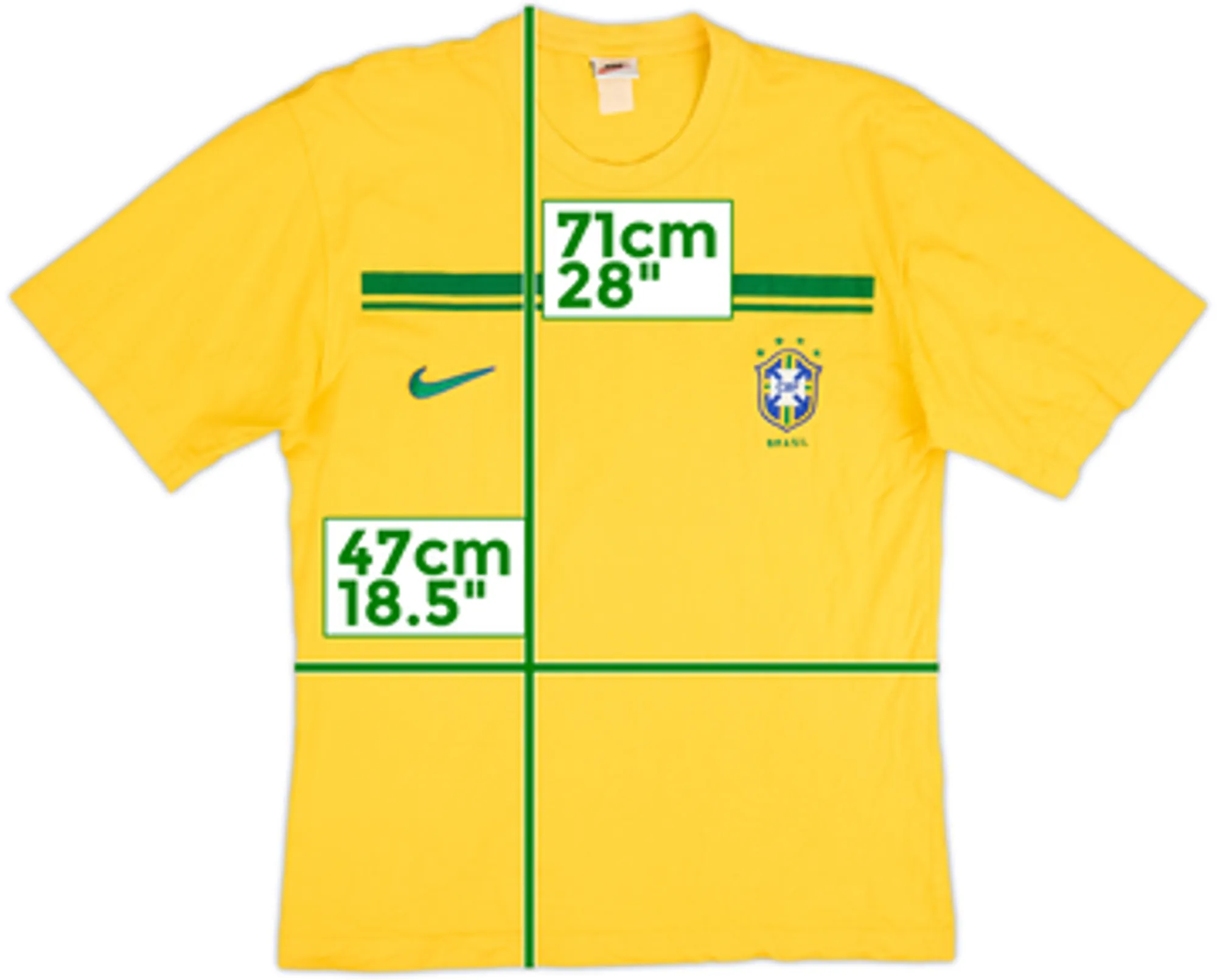 1998 Brazil Nike Cotton Tee - 8/10 - (M)