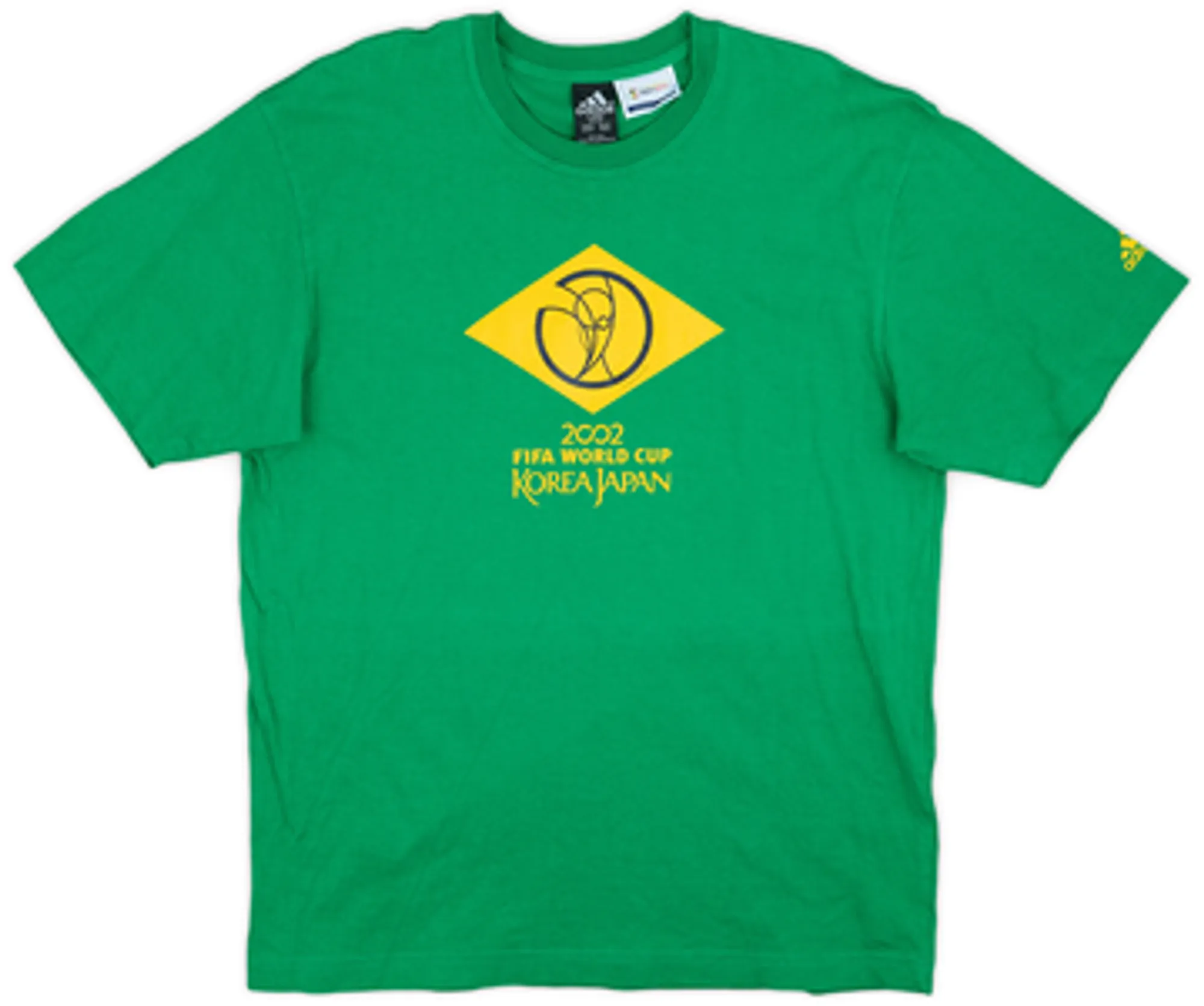 2002 Brazil adidas 'World Cup' Cotton Tee - 8/10 - (L)