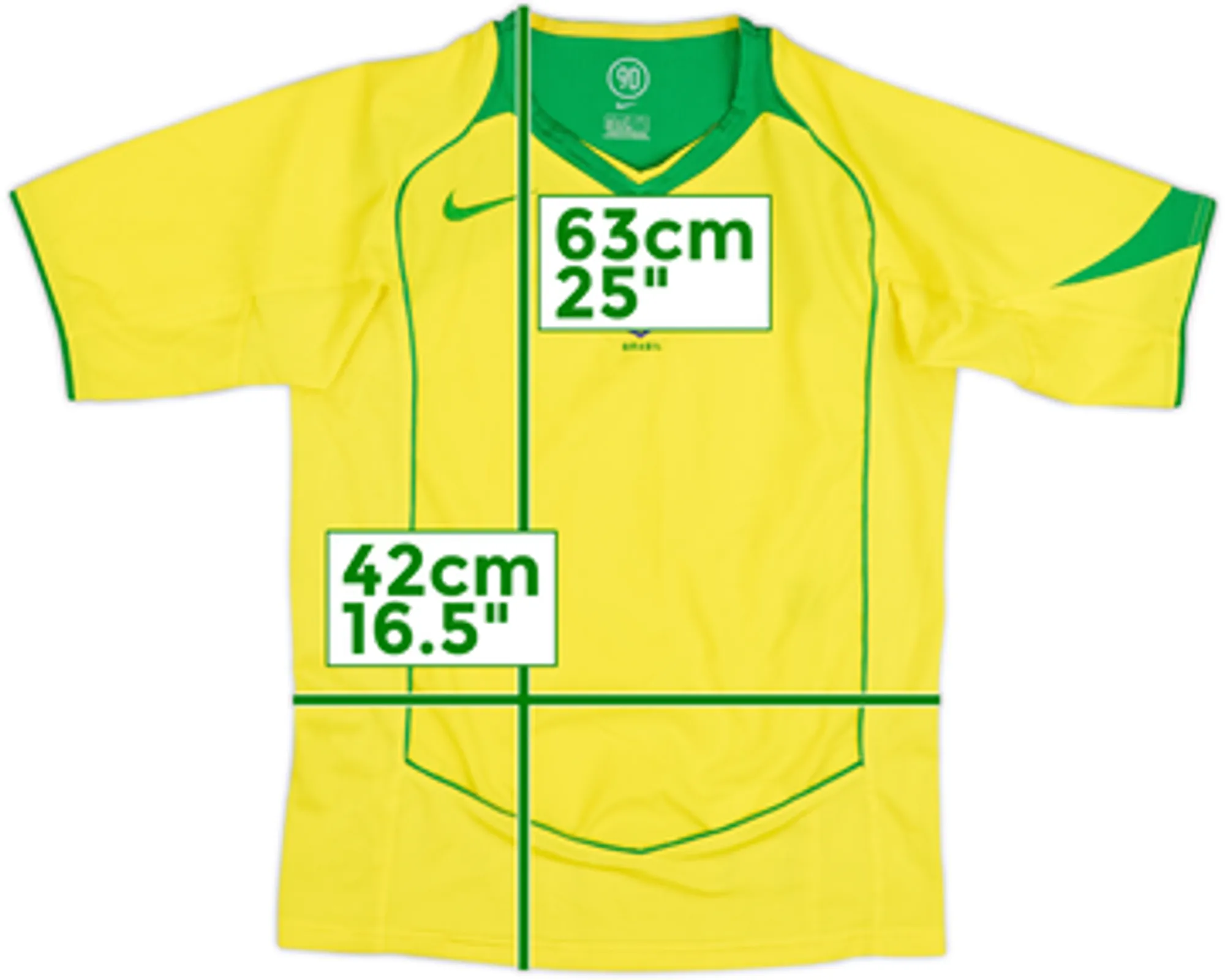 2004-06 Brazil Home Shirt - 8/10 - (L.Boys)