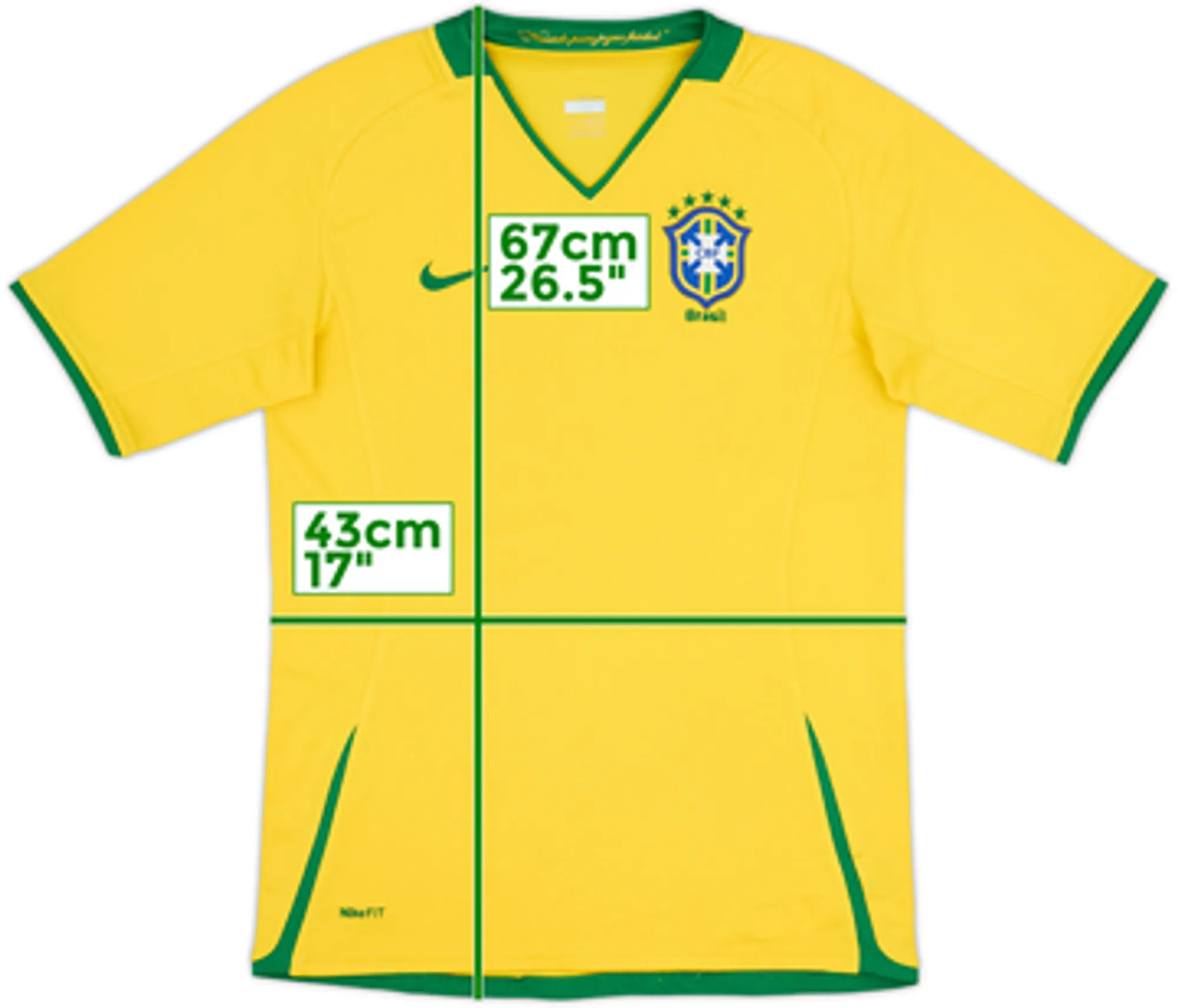 2008-10 Brazil Home Shirt - 9/10 - (L.Boys)
