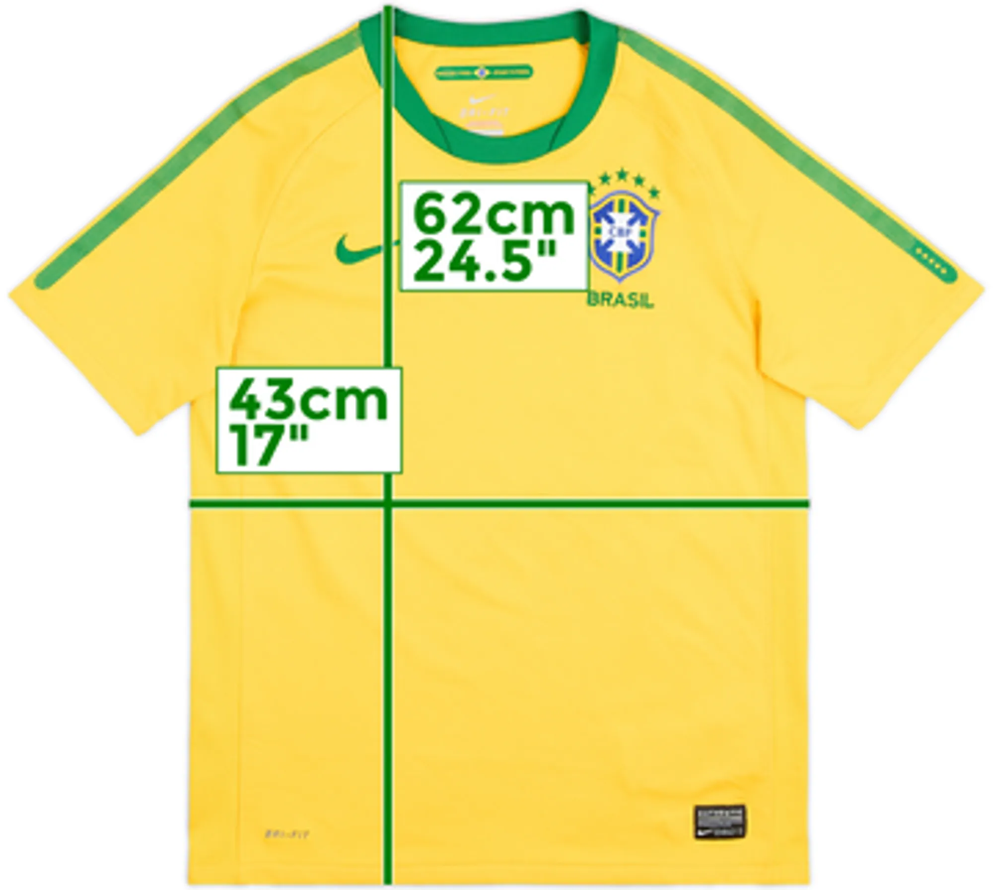2010-11 Brazil Home Shirt - 8/10 - (L.Boys)