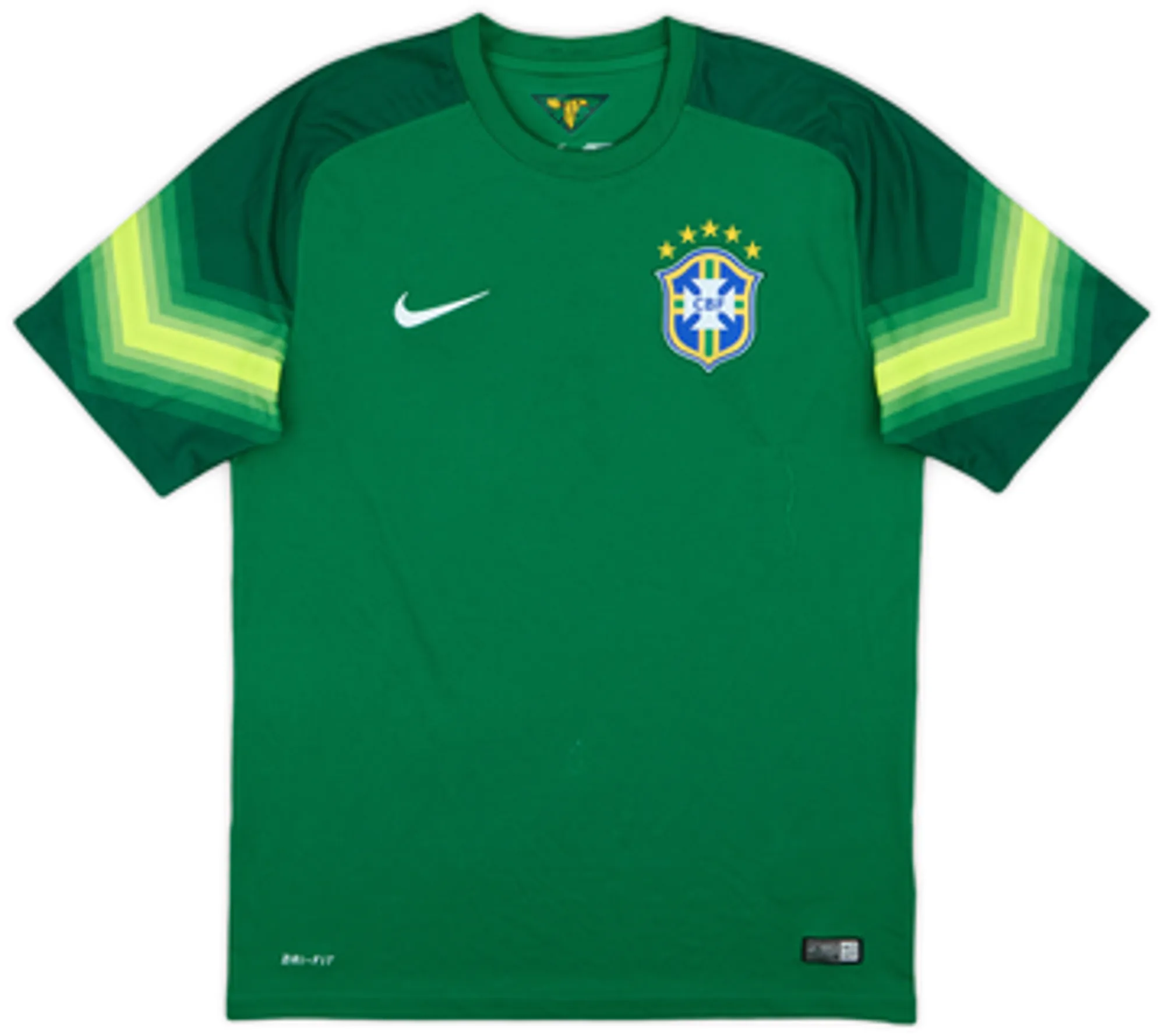2014-15 Brazil S/S GK Shirt - 7/10 - (M)