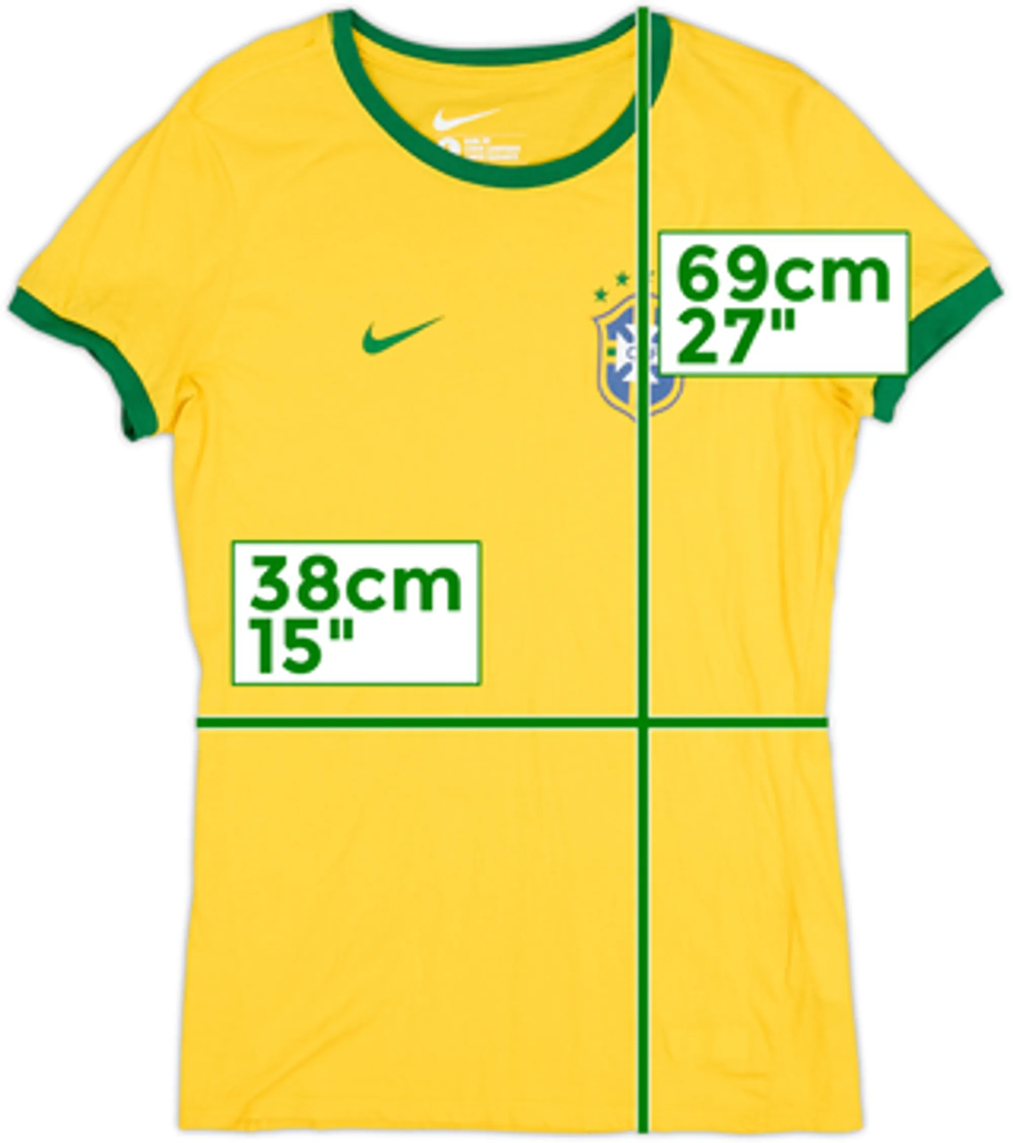 2014-16 Brazil Nike Cotton Tee - 9/10 - (Women's L)