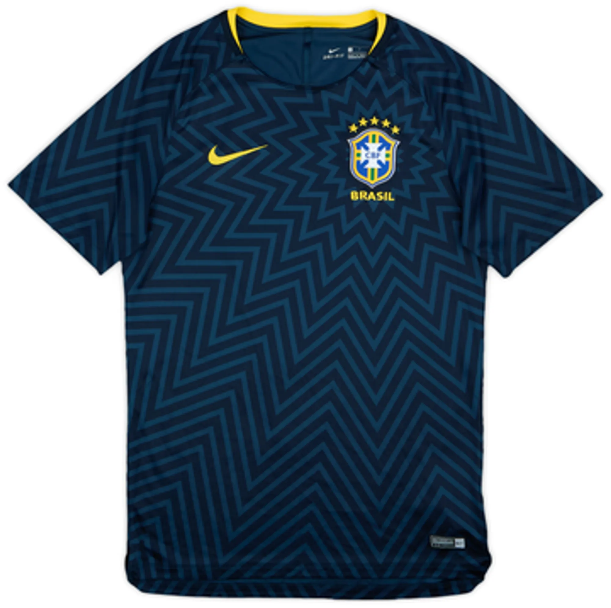 2018 Brazil Nike Pre-Match Training Shirt - 9/10 - (S)
