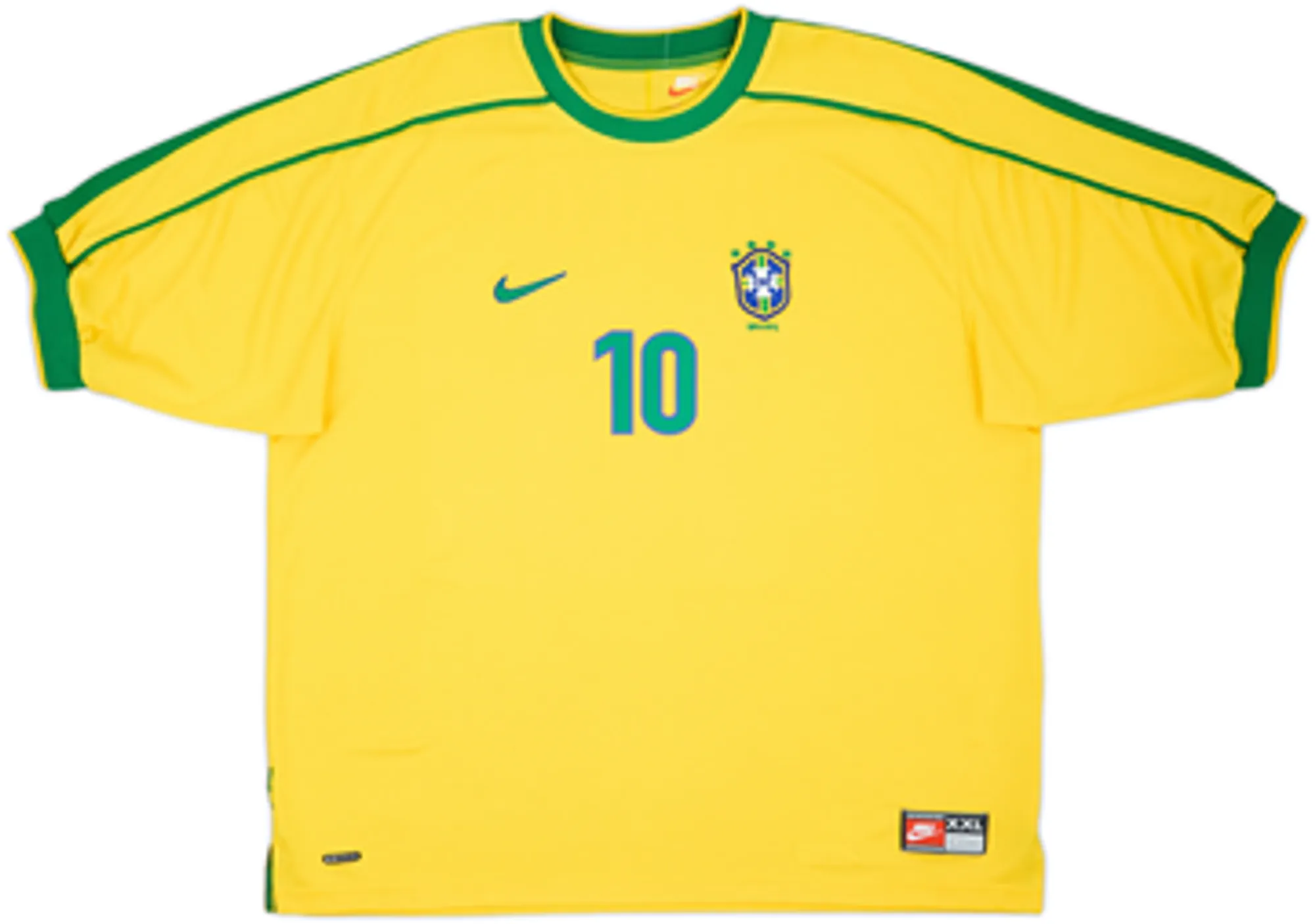 1998-00 Brazil Home Shirt Rivaldo #10 - 10/10 - (L)