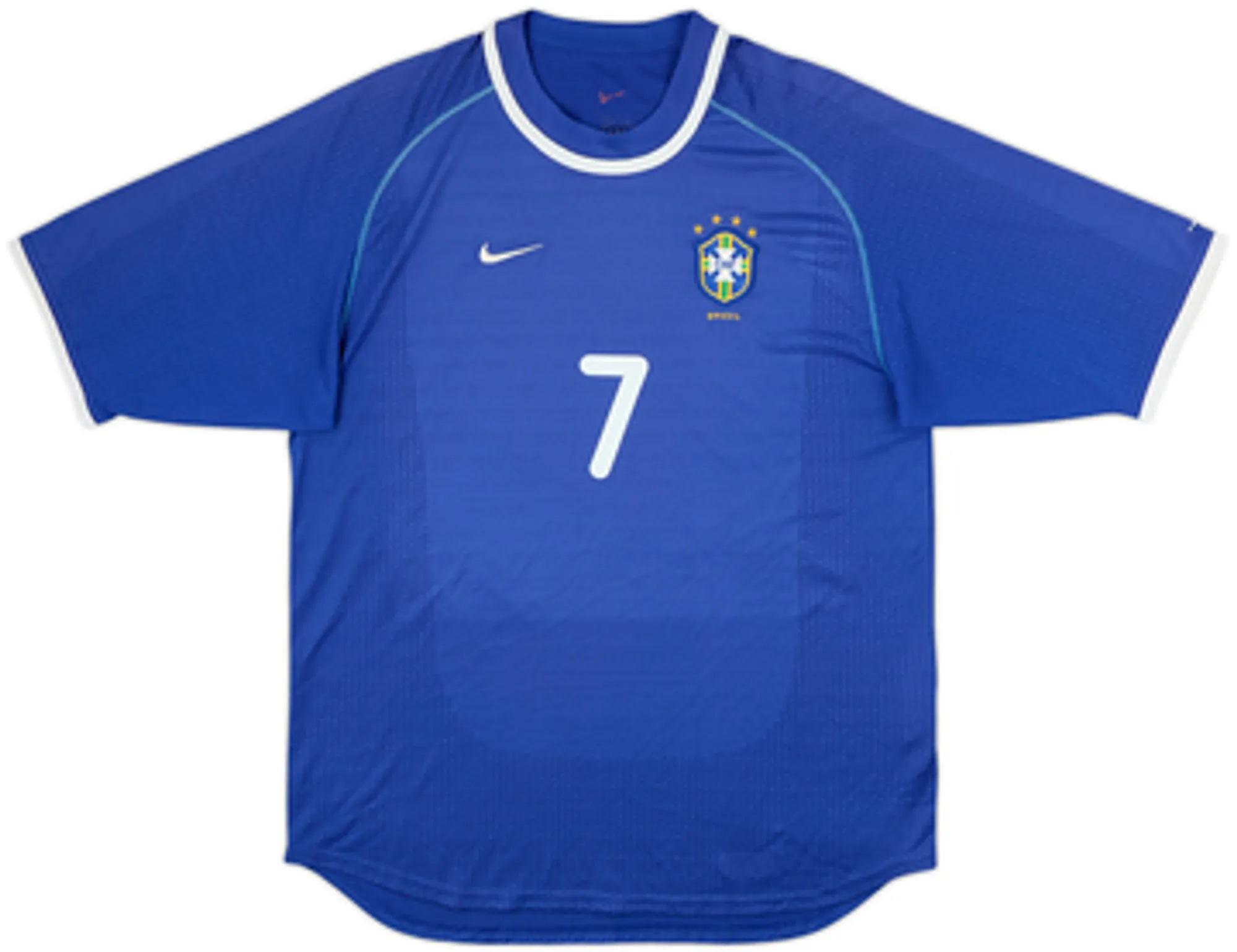 2000-02 Brazil Away Shirt Ronaldinho #7 - 8/10 - (L)