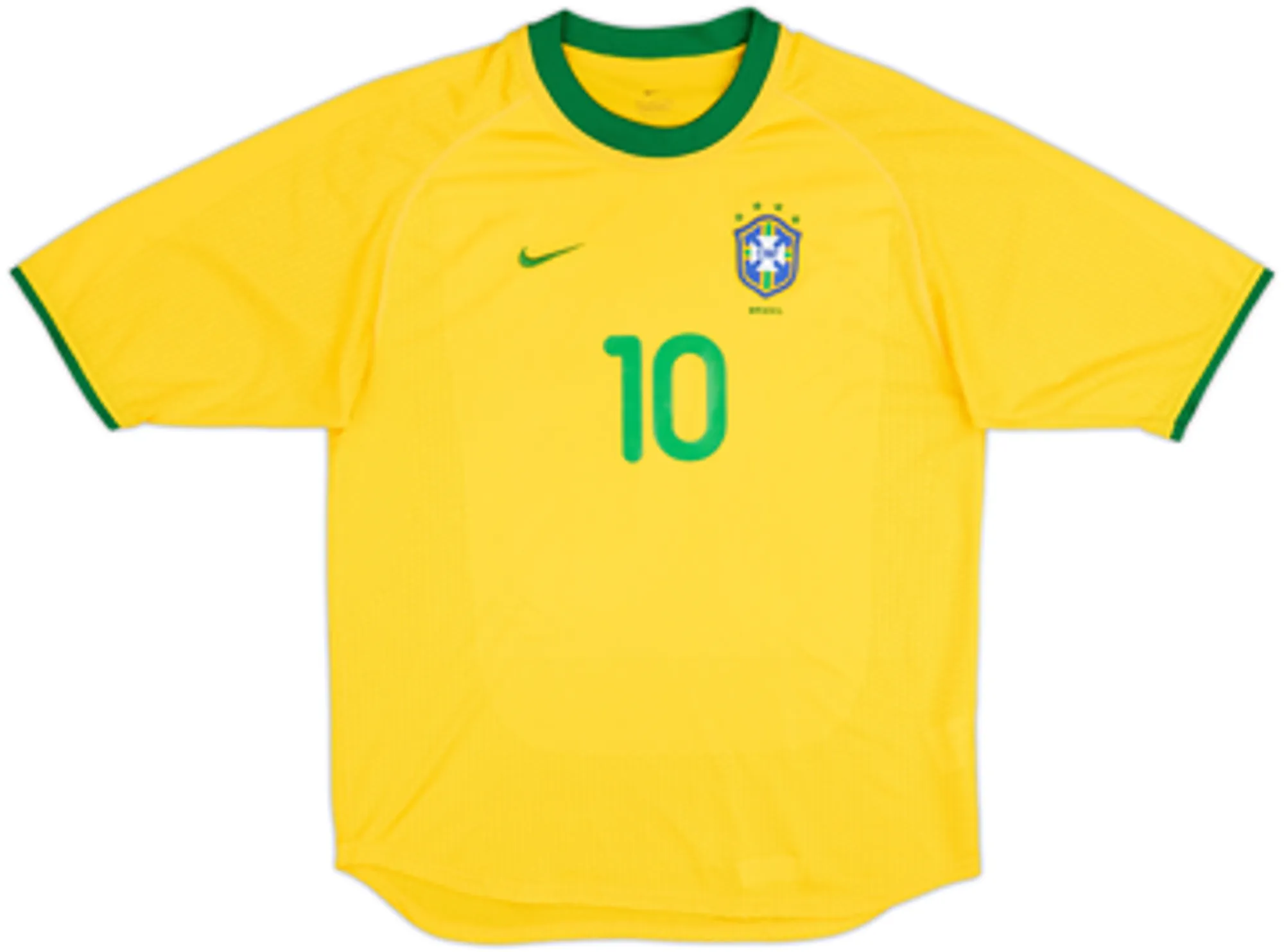 2000-02 Brazil Home Shirt Ronaldinho #10 - 8/10 - (S)