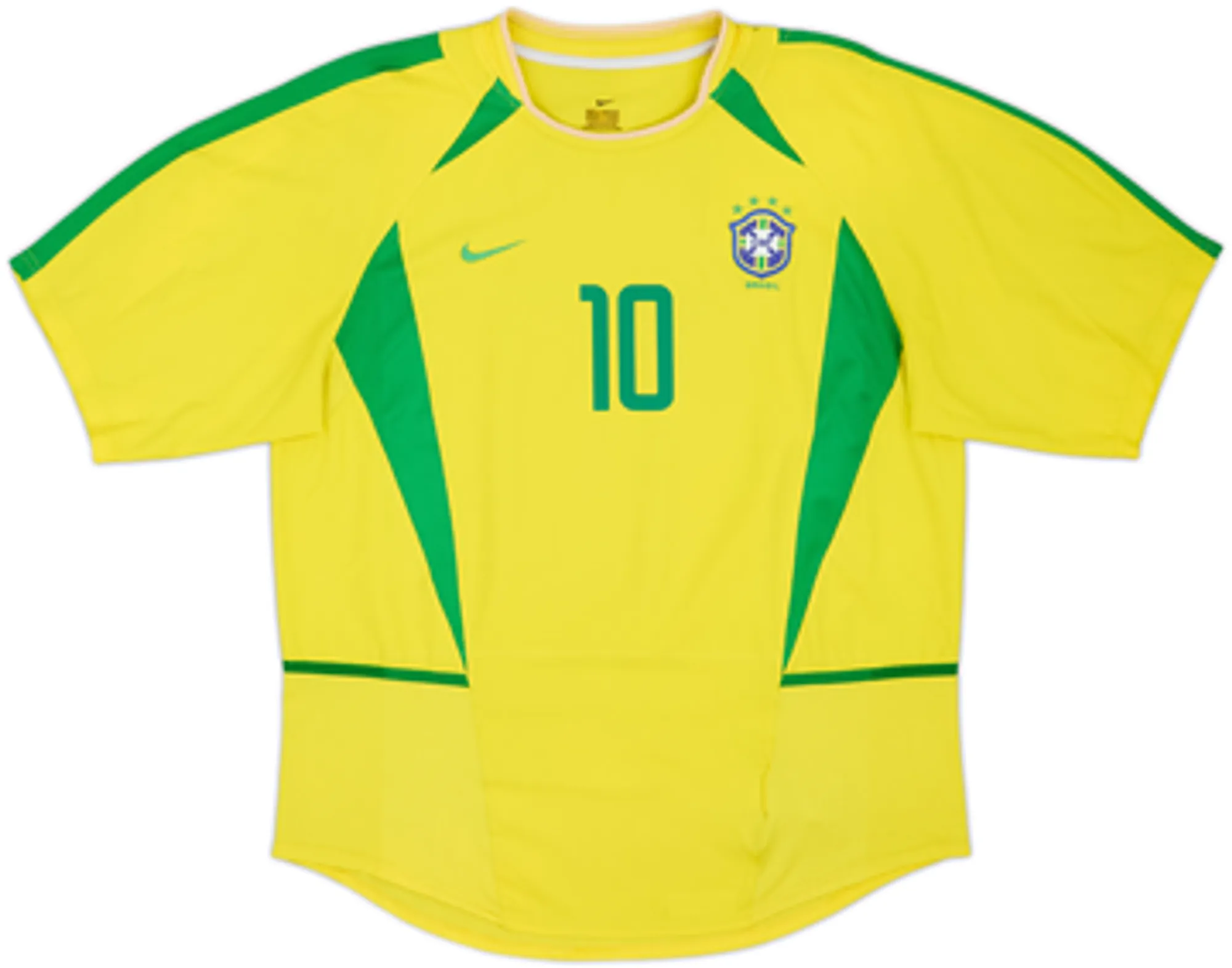 2002-04 Brazil Home Shirt Rivaldo #10 - 6/10 - (L)