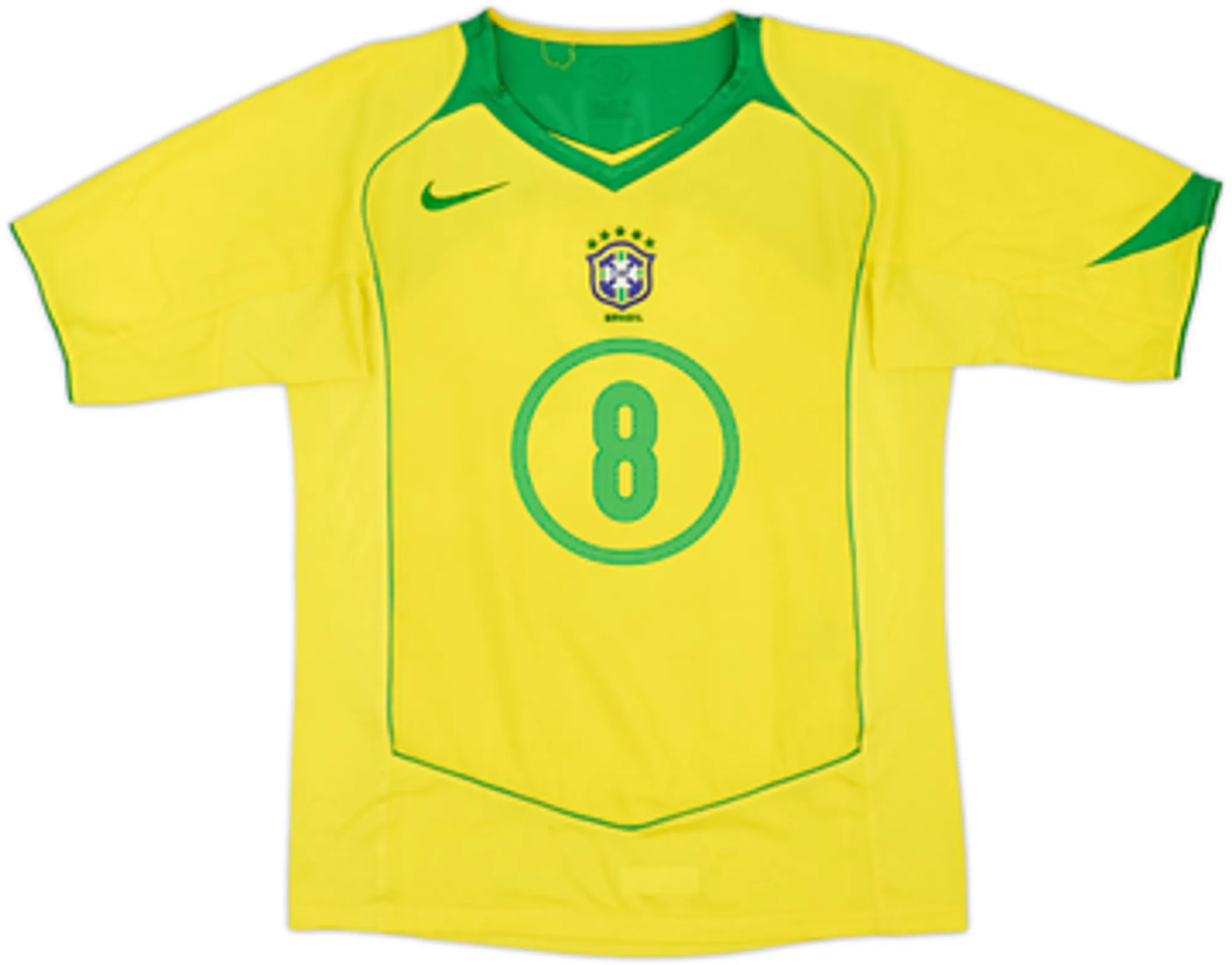 2004-06 Brazil Home Shirt Kaka #8 - 7/10 - (XS)