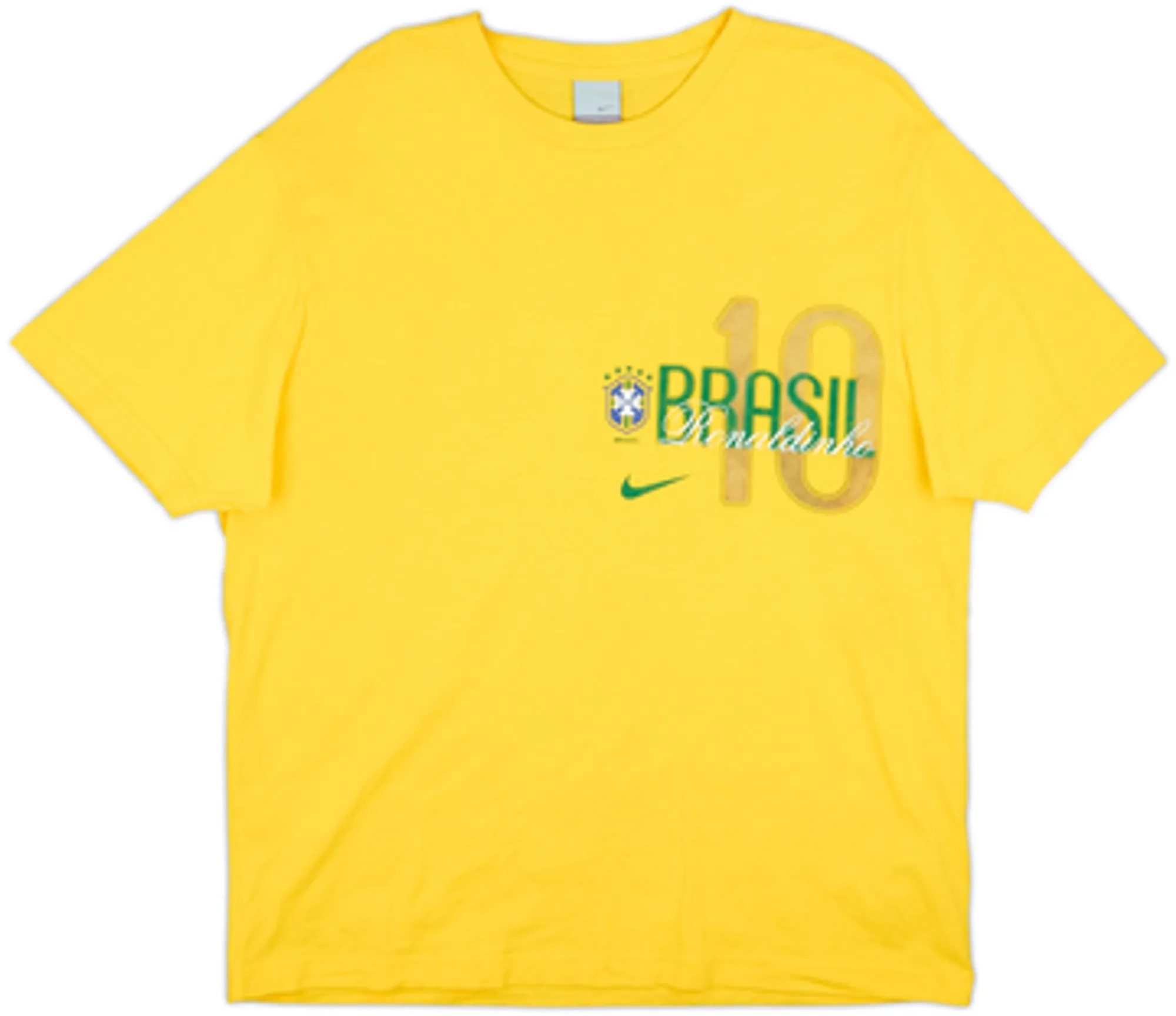 2006-07 Brazil Nike Graphic Tee Ronaldinho #10 - 7/10 - (L)