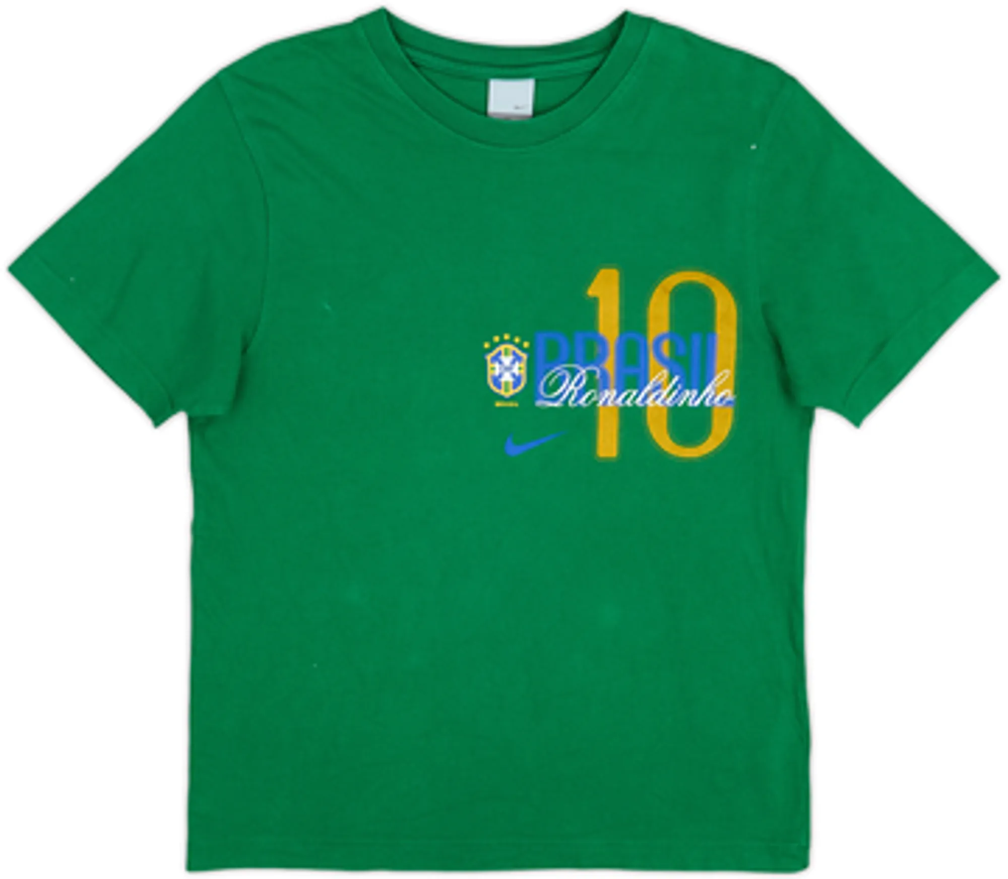 2006-07 Brazil Nike Graphic Tee Ronaldinho #10 - 8/10 - (M)
