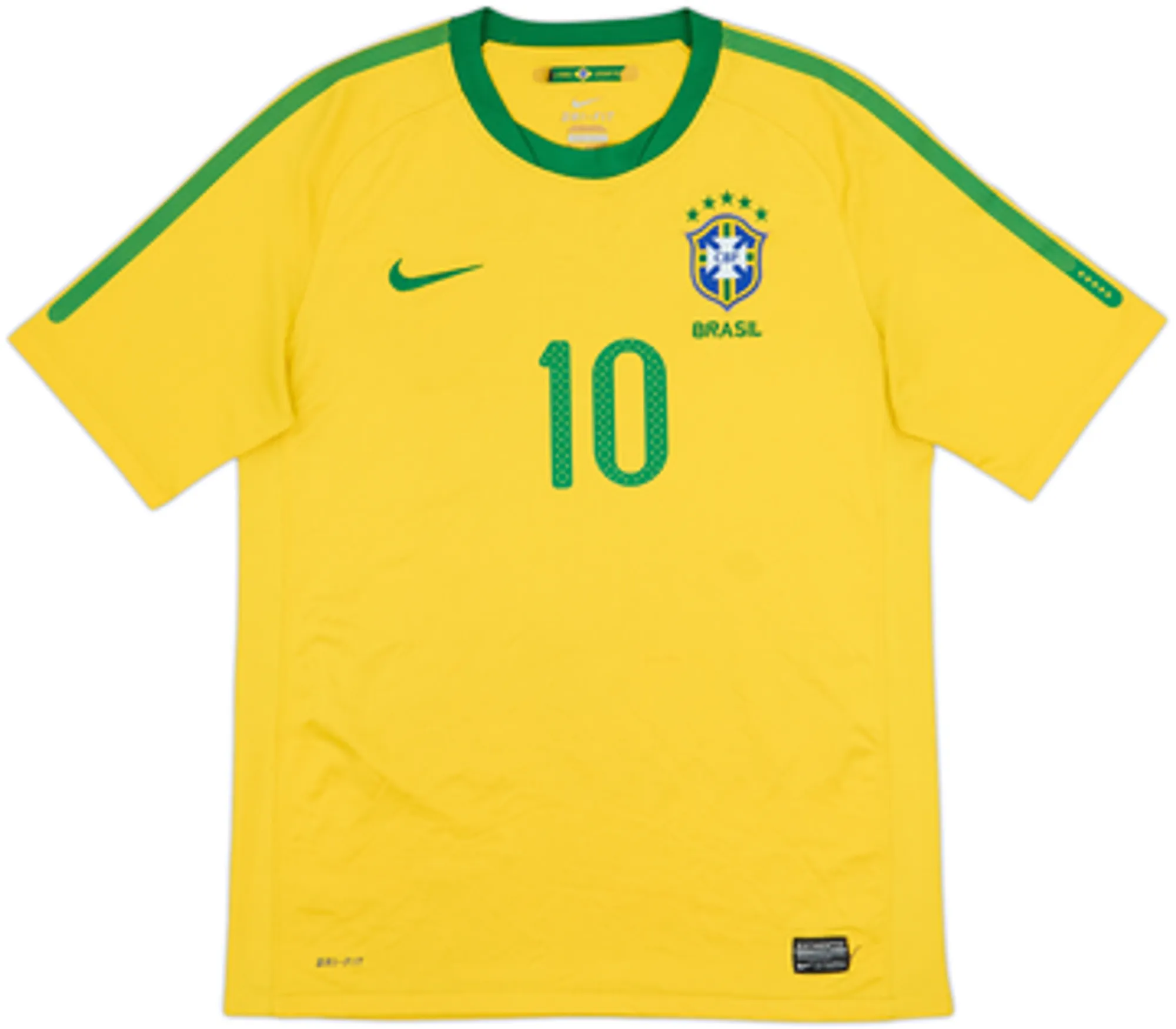 2010-11 Brazil Home Shirt Kaka #10 - 7/10 - (XL.Boys)