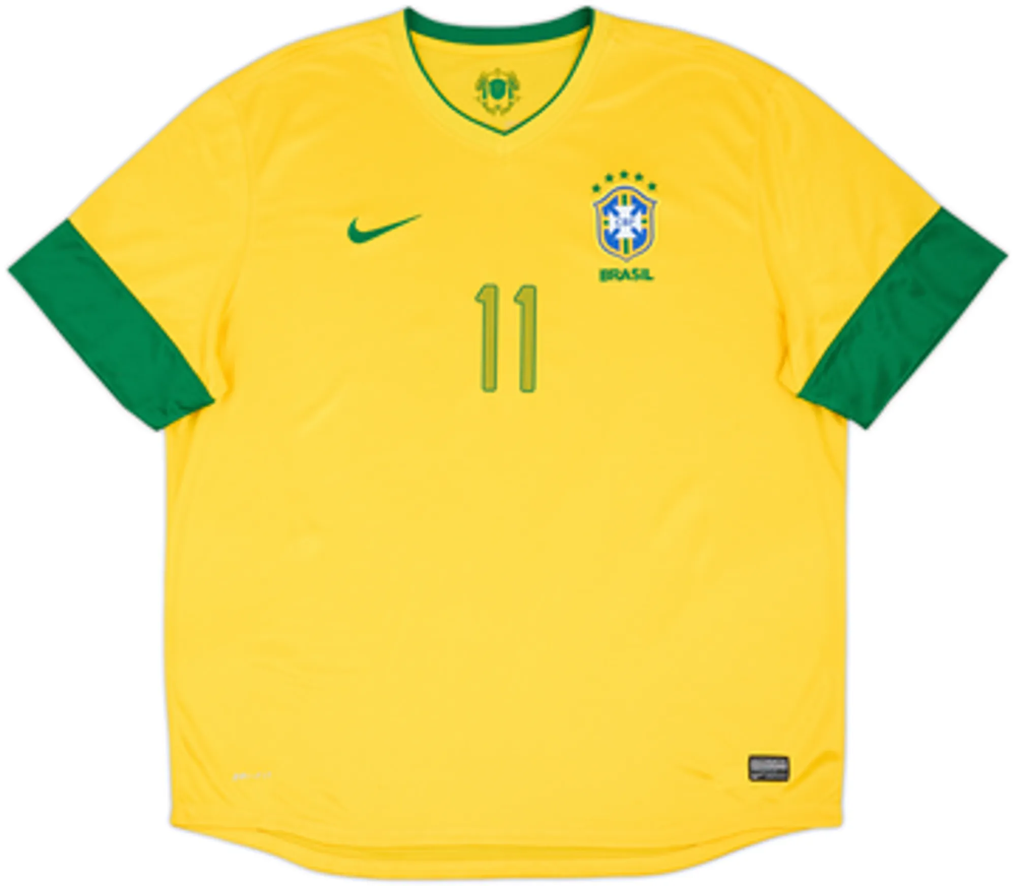 2012-13 Brazil Home Shirt Neymar #11 - 10/10 - (XXL)