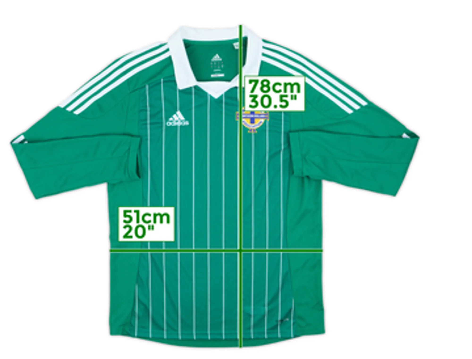 2012-13 Northern Ireland Home L/S Shirt - 10/10 - (L)