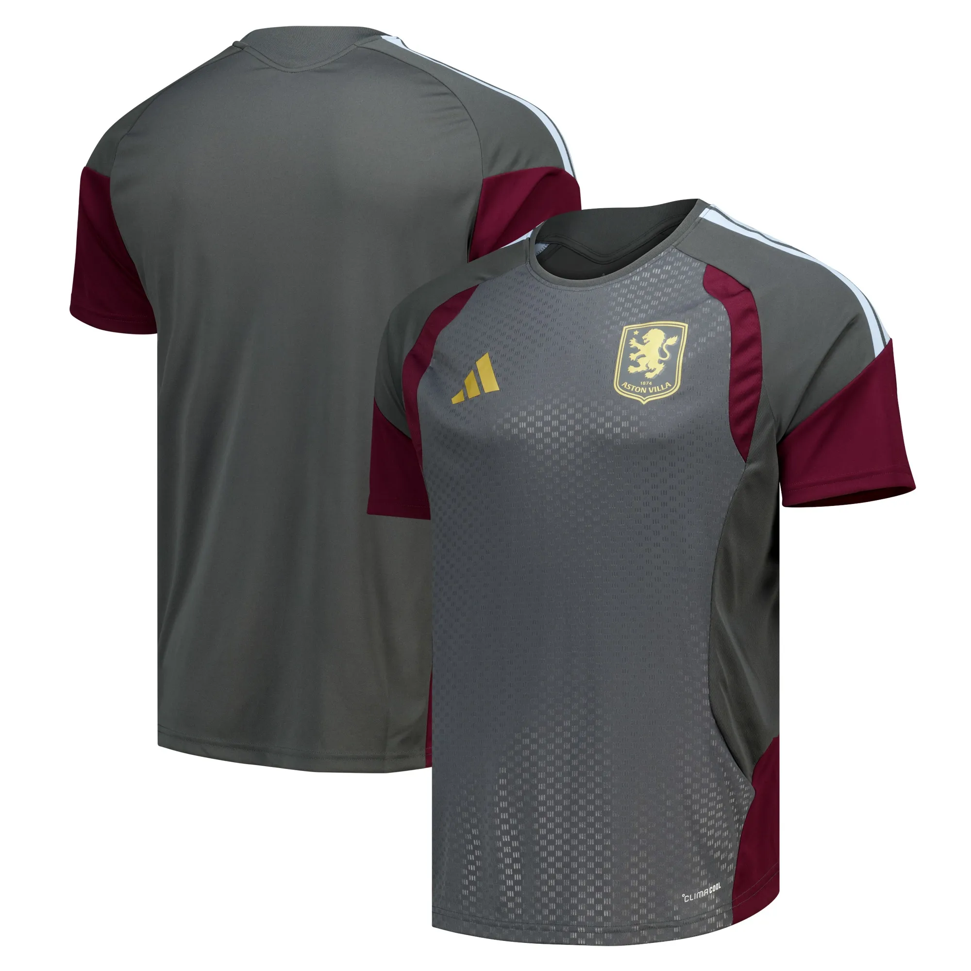 Aston Villa adidas Training Jersey - Charcoal