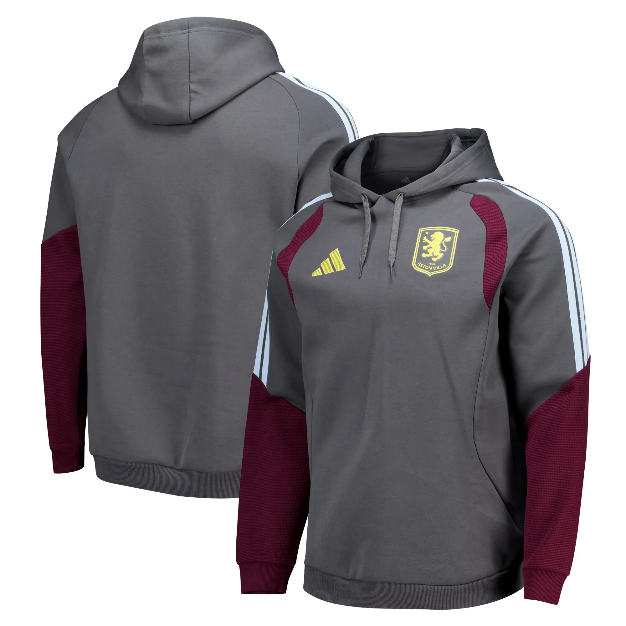 Aston Villa adidas Training Hoodie - Charcoal
