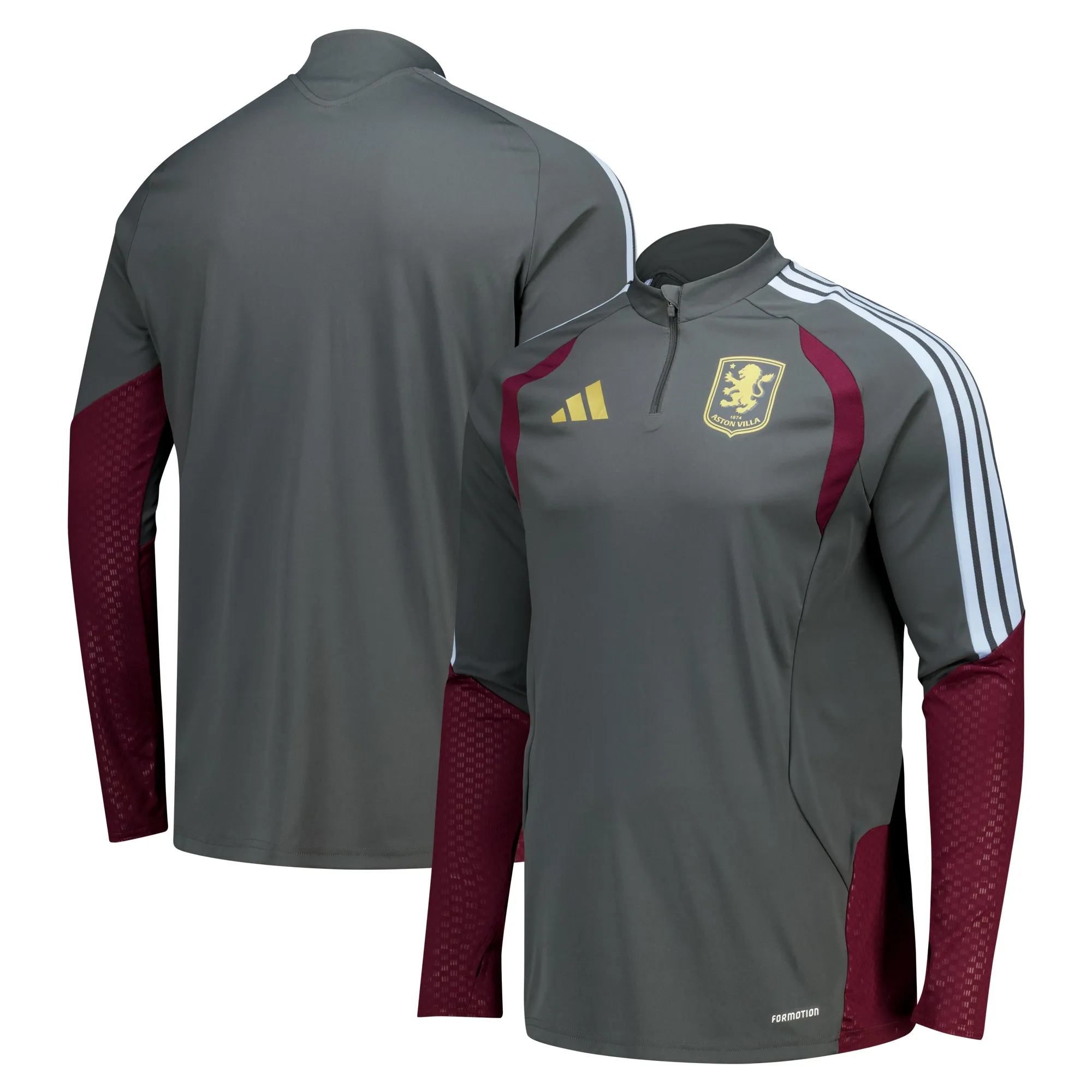 Aston Villa adidas Training Top - Charcoal
