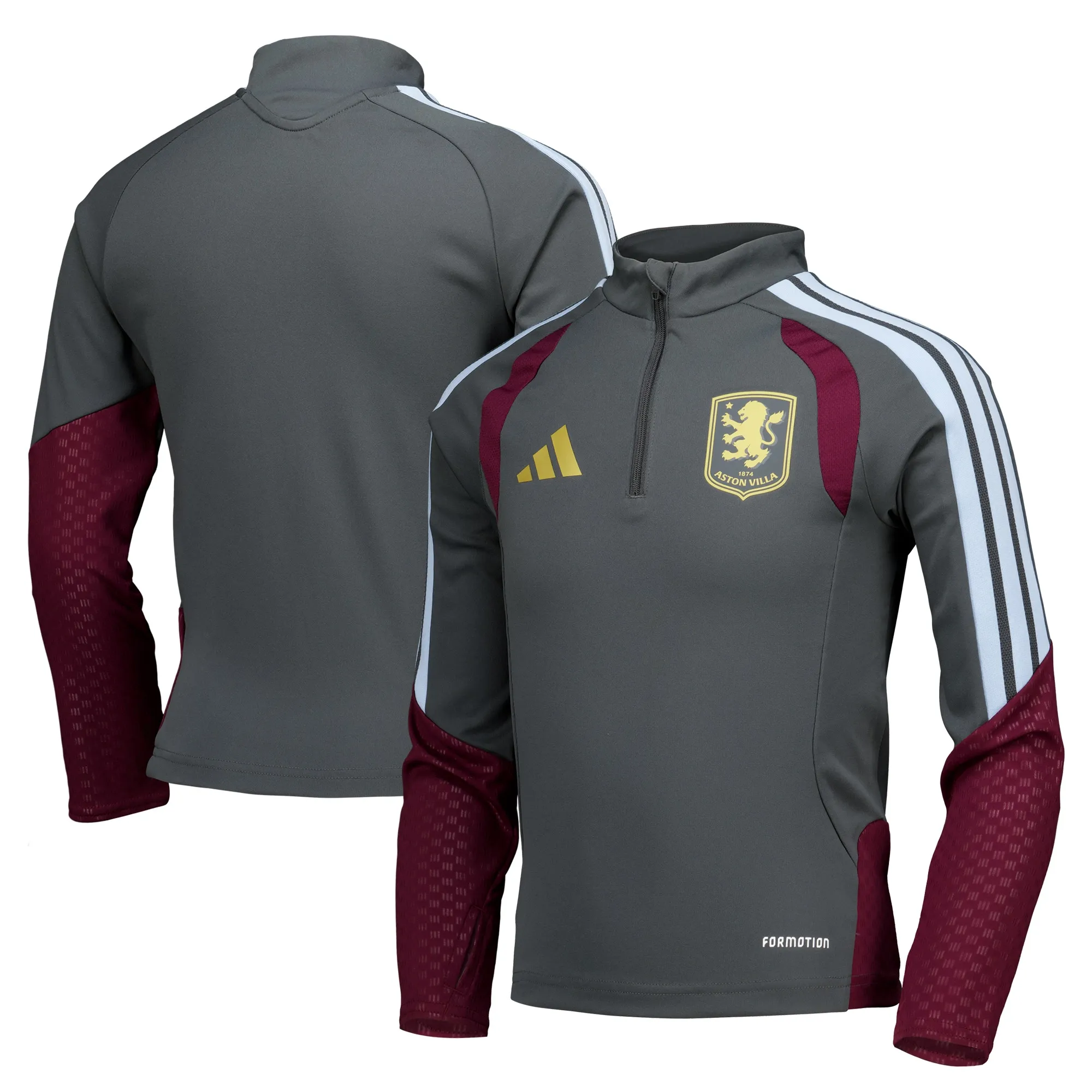 Aston Villa adidas Training Top - Charcoal - Kids
